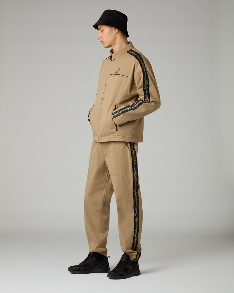 australian-tape-giacca-in-cotton-twill-caramello-con-banda-lux image 2