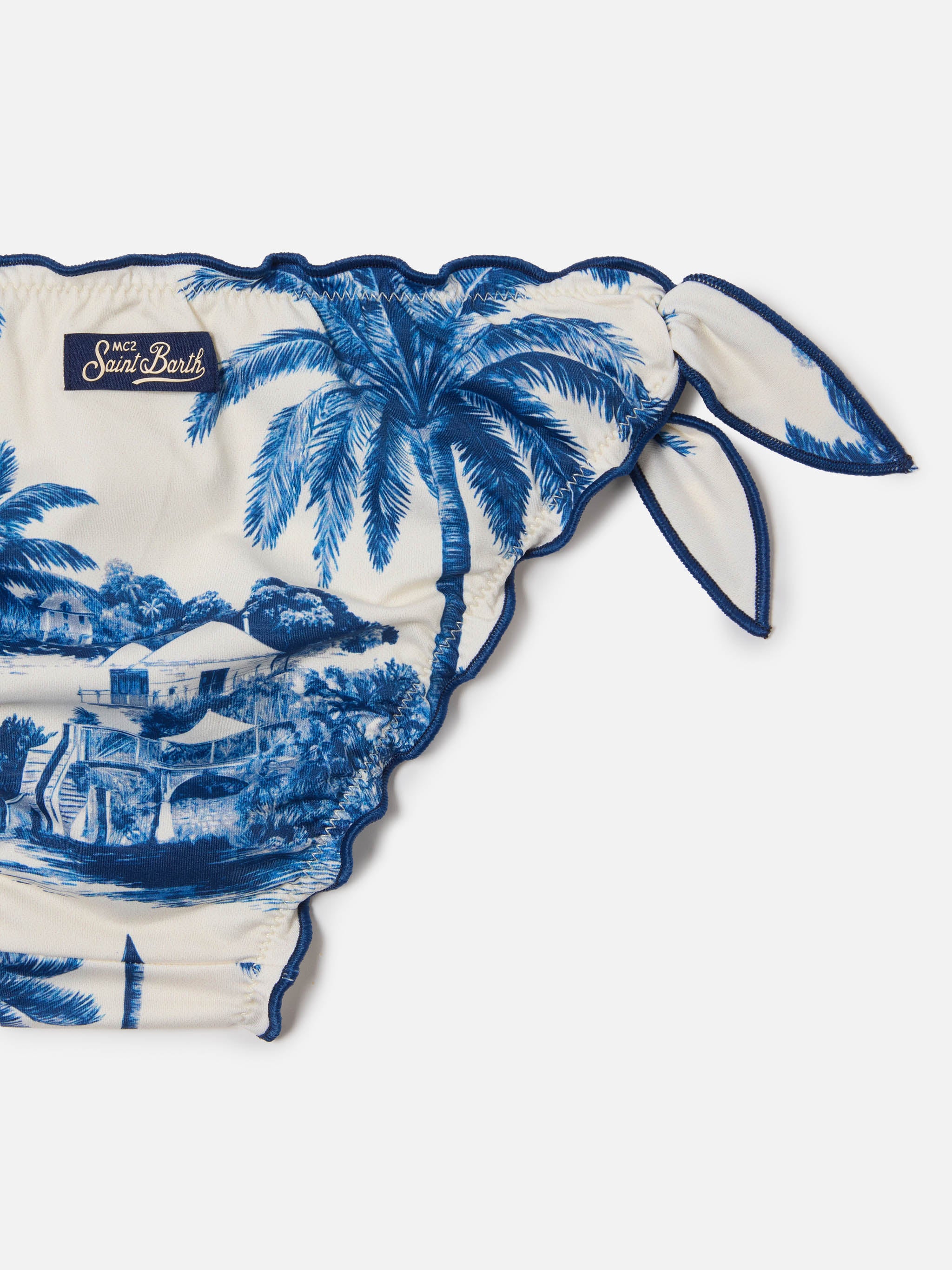 mc2-saint-barth-emy-bikini-da-bambina-con-stampa-toile-de-jouy-blu image 3