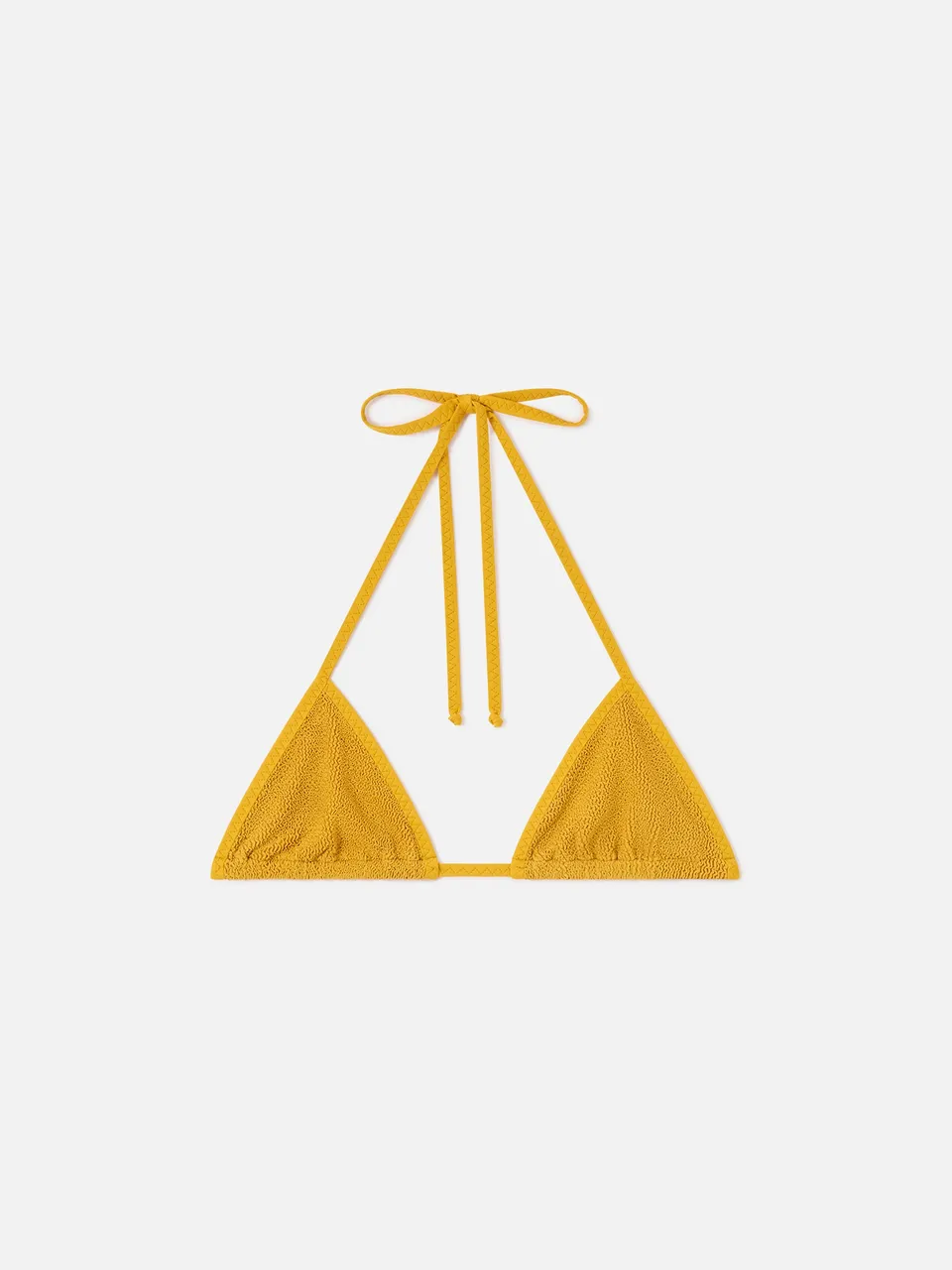 mc2-saint-barth-leah-string-top-bikini-donna-triangolo-crinkle-ocra image 1