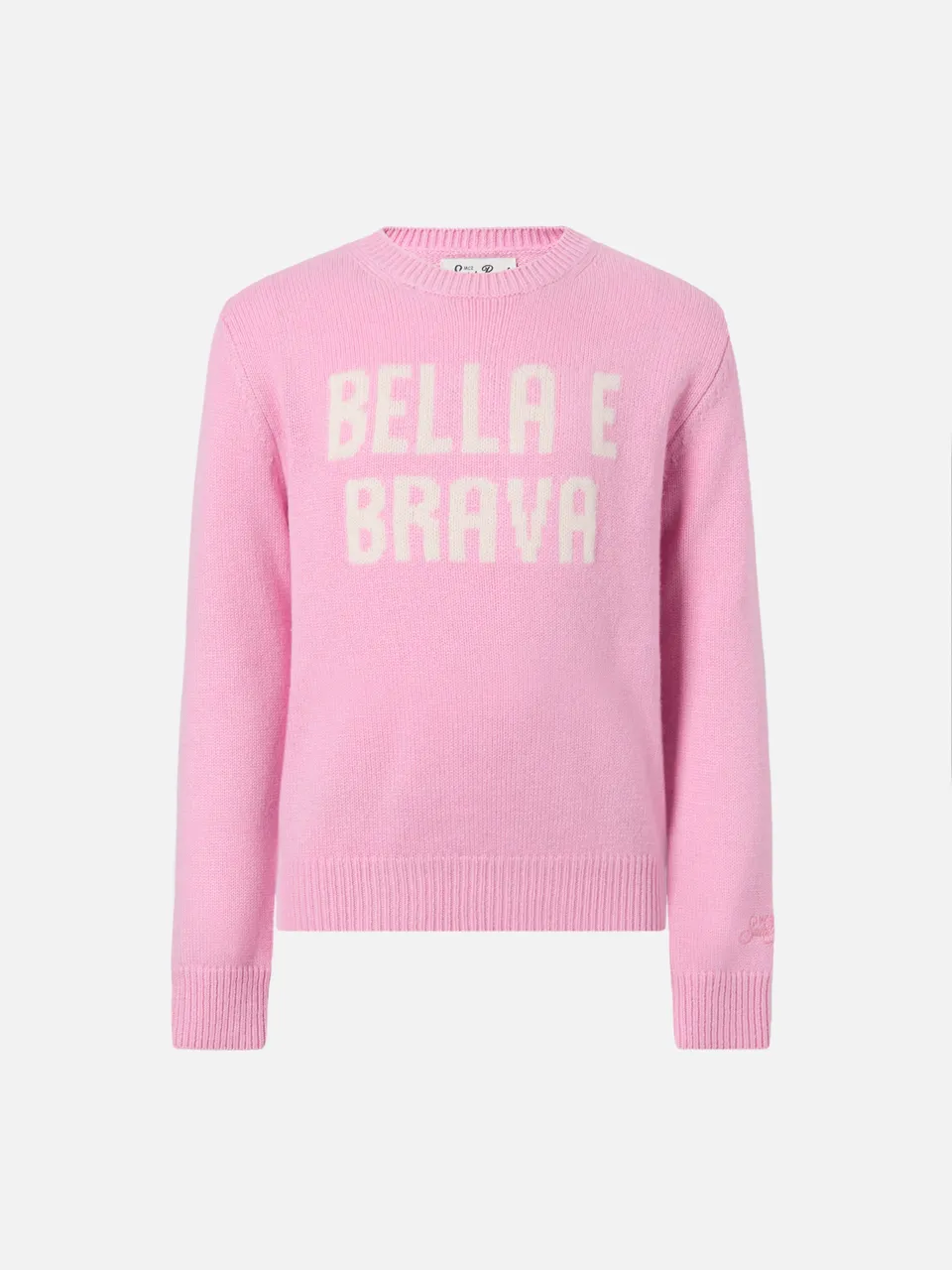 mc2-saint-barth-princess-girocollo-bambina-misto-cashmere-rosa-bella-e-brava image 1