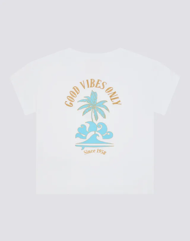 sundek-comfort-t-shirt-bambina-good-vibes-only-stampa-back image 1