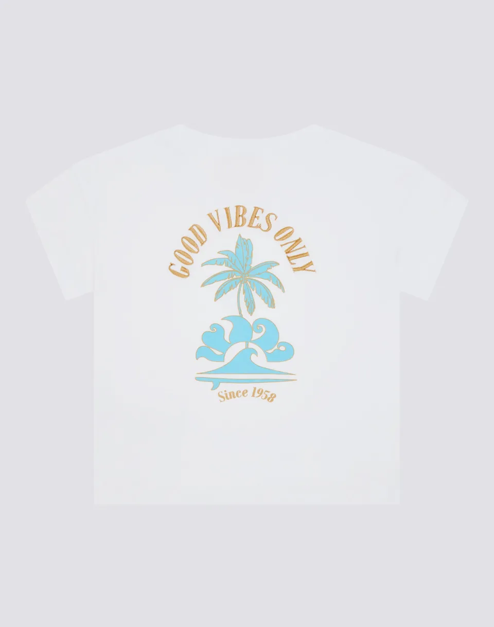 sundek-comfort-t-shirt-bambina-good-vibes-only-stampa-back image 1