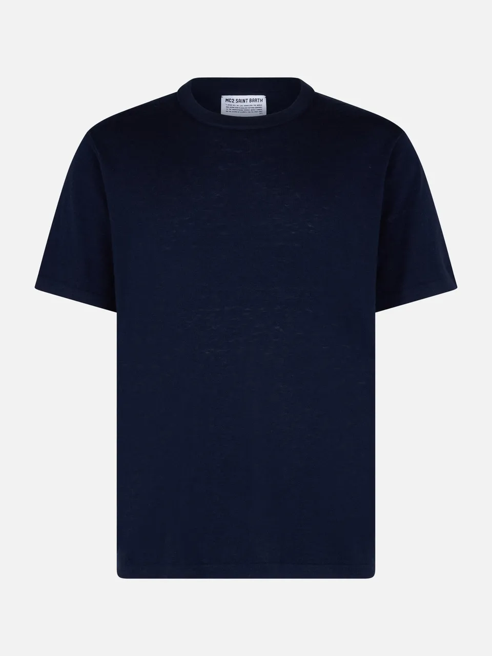 mc2-saint-barth-scott-t-shirt-blu-navy-in-lana-merino-e-cashmere image 1