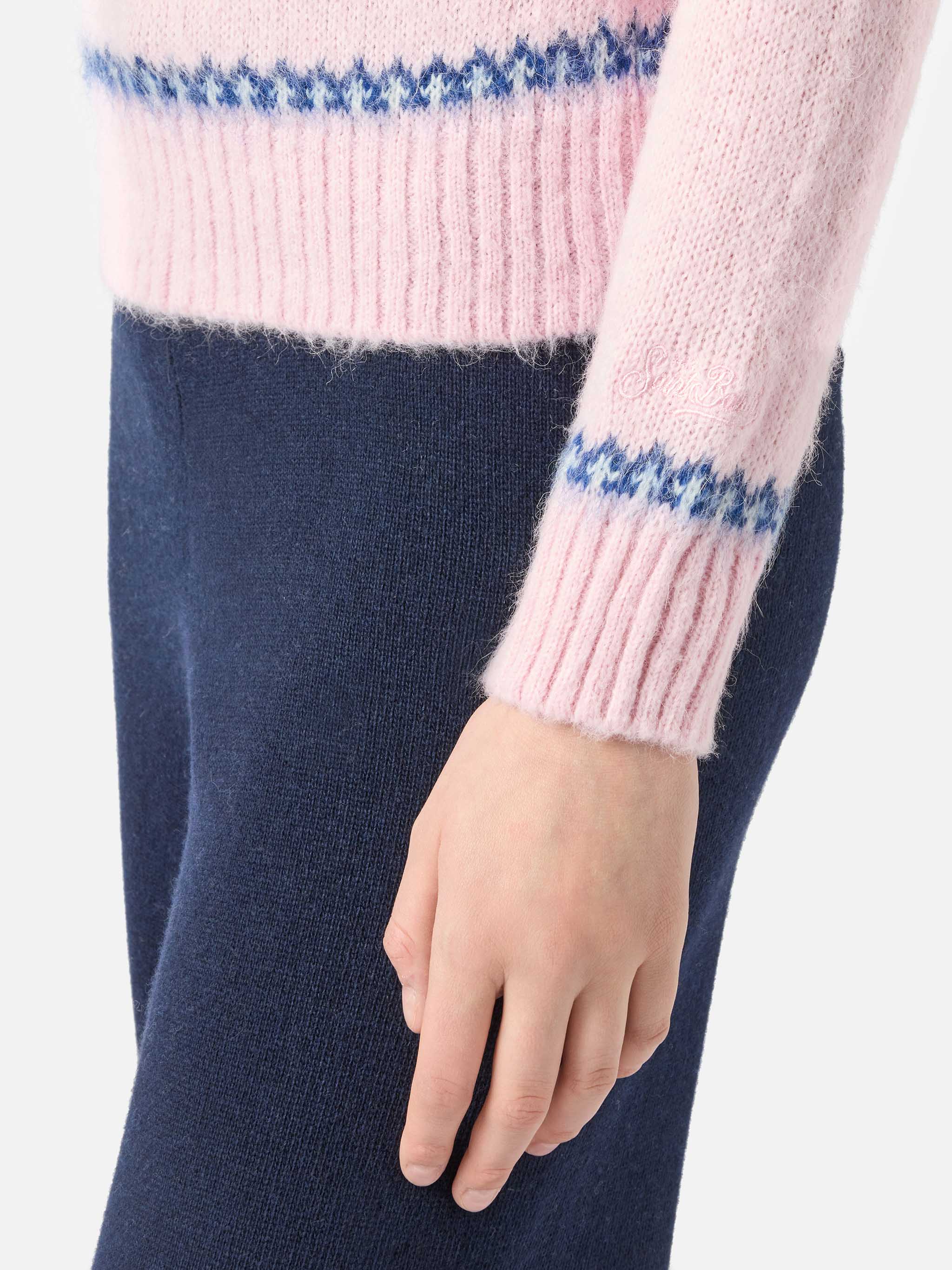 mc2-saint-barth-maglione-new-queen-nordic-soft-donna-rosa-jacquard-nordic-verbie image 4