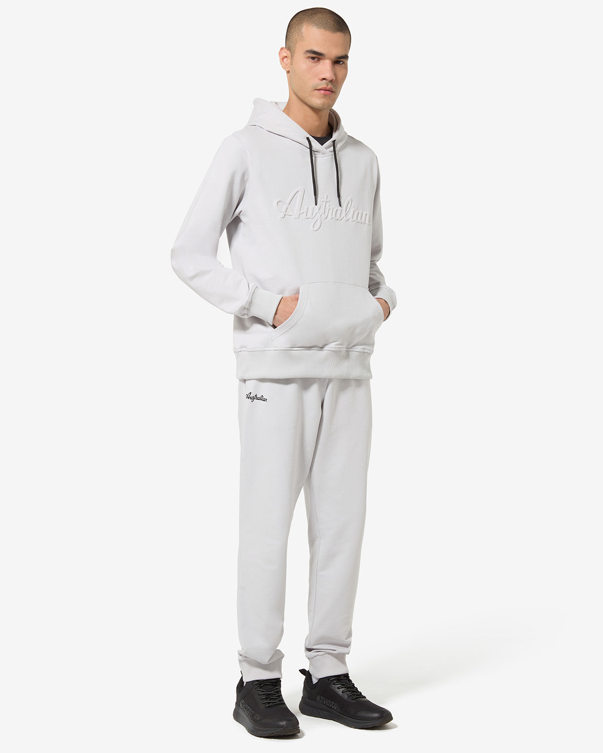 australian-essential-track-pant-pantalone-felpa-uomo-cenere-slim-fit image 2