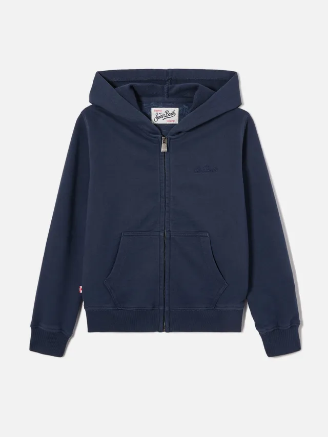 mc2-saint-barth-coney-felpa-bambino-blu-navy-con-cappuccio-e-zip image 1