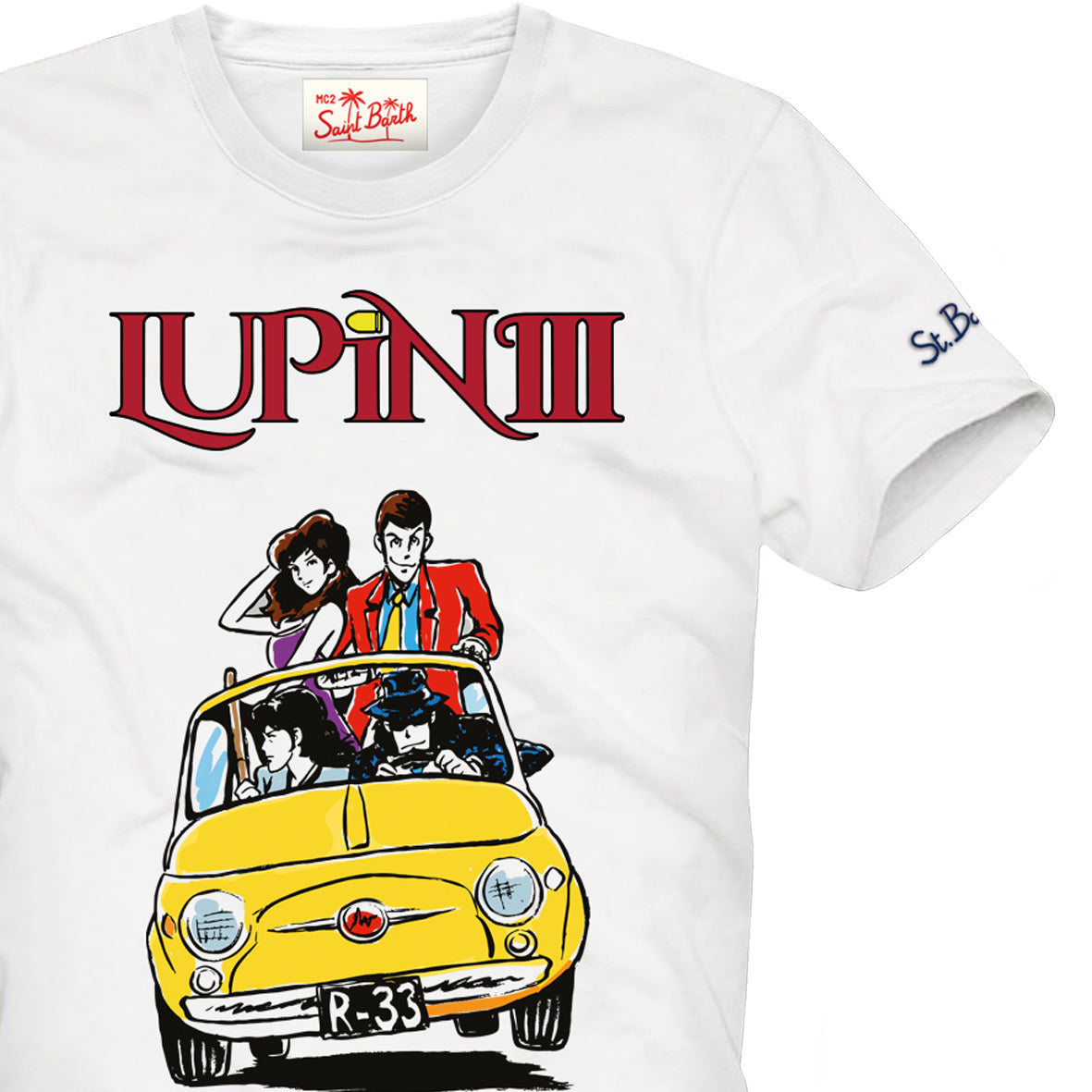 mc2-saint-barth-lupin-iii-edizione-speciale-t-shirt-bambino-cotone-bianca image 2