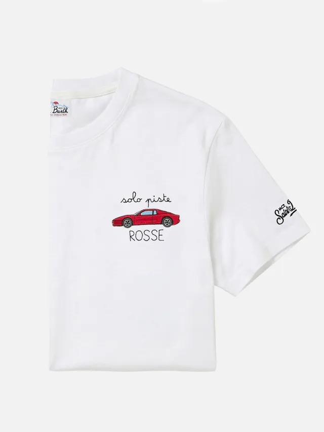 mc2-saint-barth-arnott-t-shirt-uomo-bianca-cotone-ricamo-solo-piste-rosse image 1