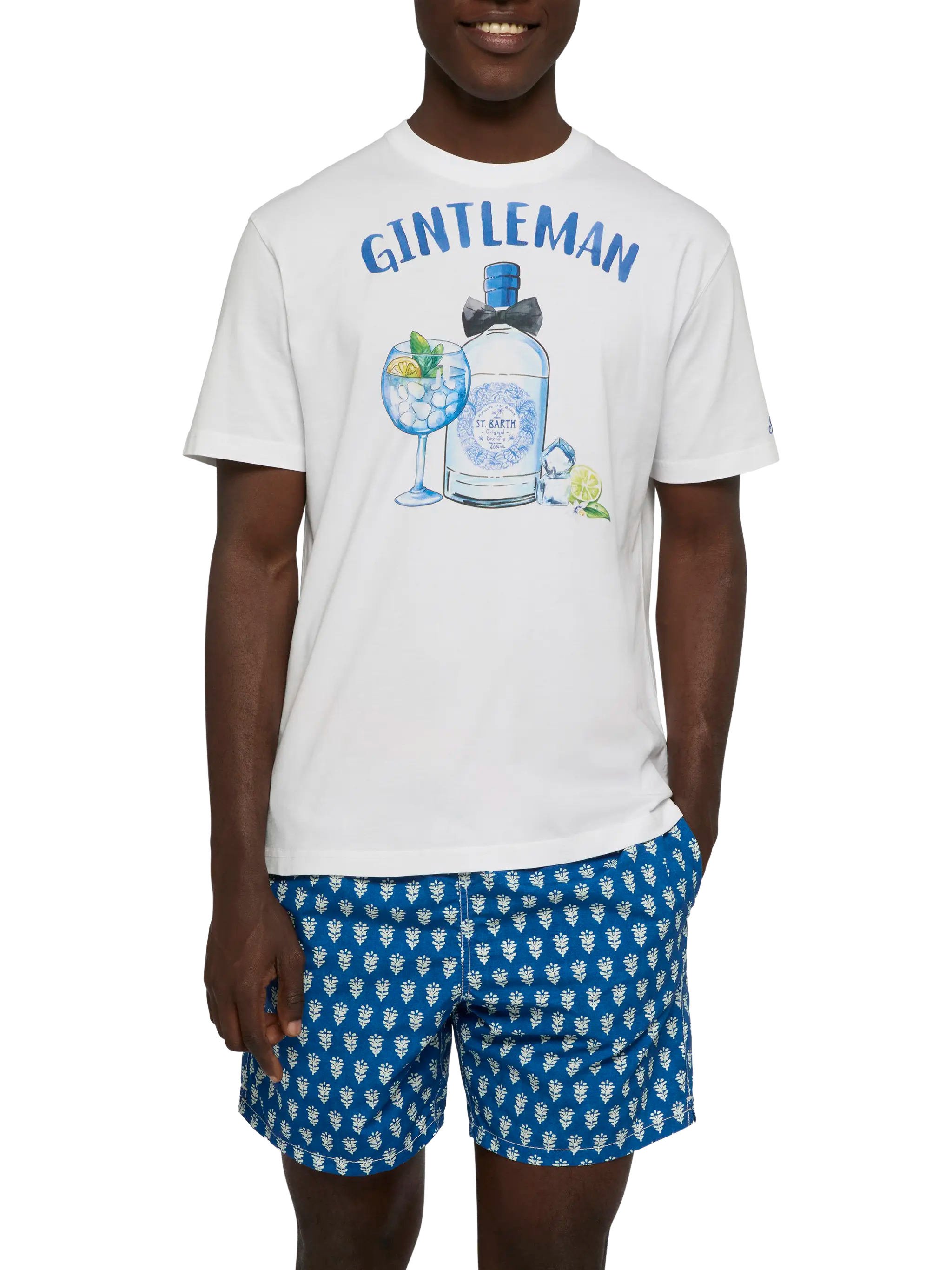 mc2-saint-barth-man-t-shirt-cotone-bianca-stampa-gintleman-uomo image 1