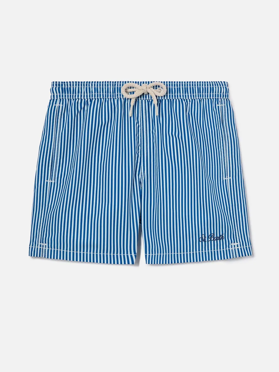 mc2-saint-barth-syros-jr-costume-mare-bambino-a-righe-blu-con-ricamo image 1
