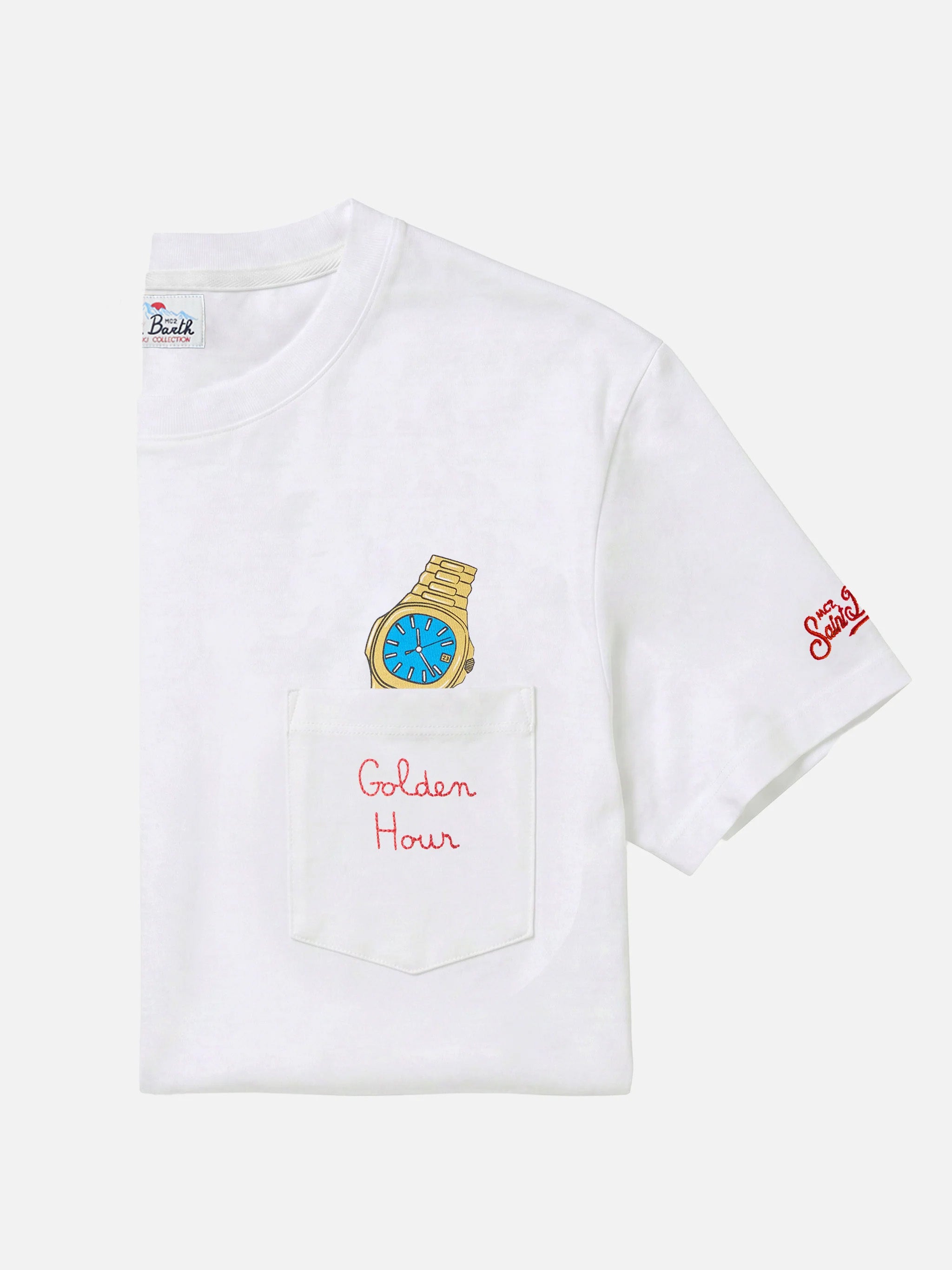 mc2-saint-barth-connor-t-shirt-uomo-bianca-cotone-ricamo-golden-hour image 1