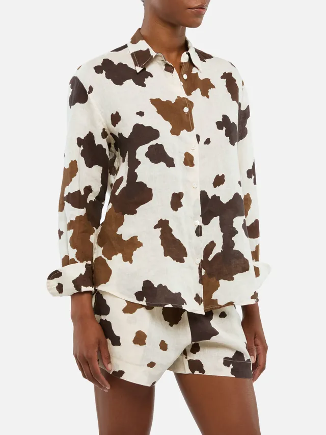 mc2-saint-barth-camicia-meredith-donna-in-lino-con-stampa-muccata image 1