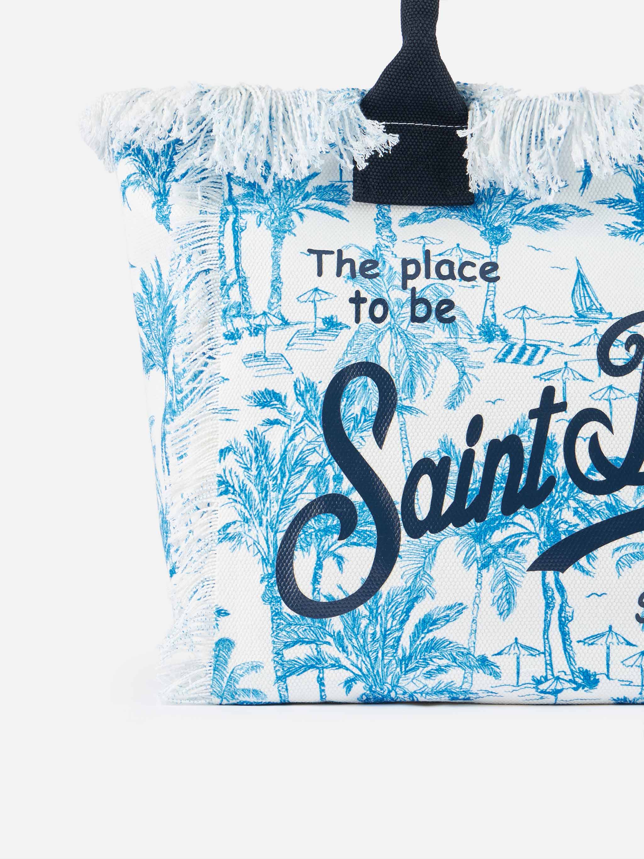 mc2-saint-barth-borsa-vanity-shopping-bluette-canvas-toile-de-jouy image 3