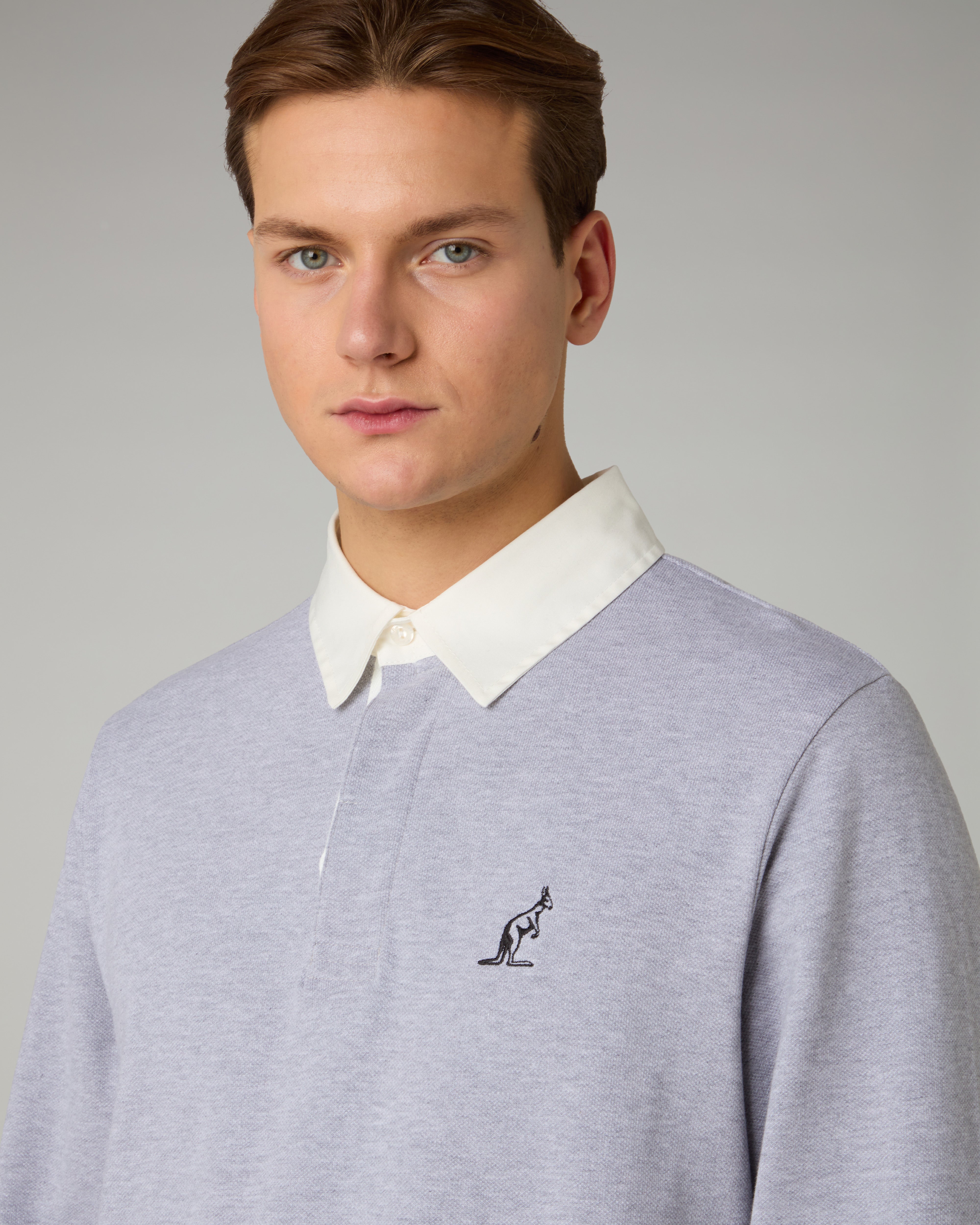 australian-academy-polo-shirt-piqu-regular-grigio-melange image 4
