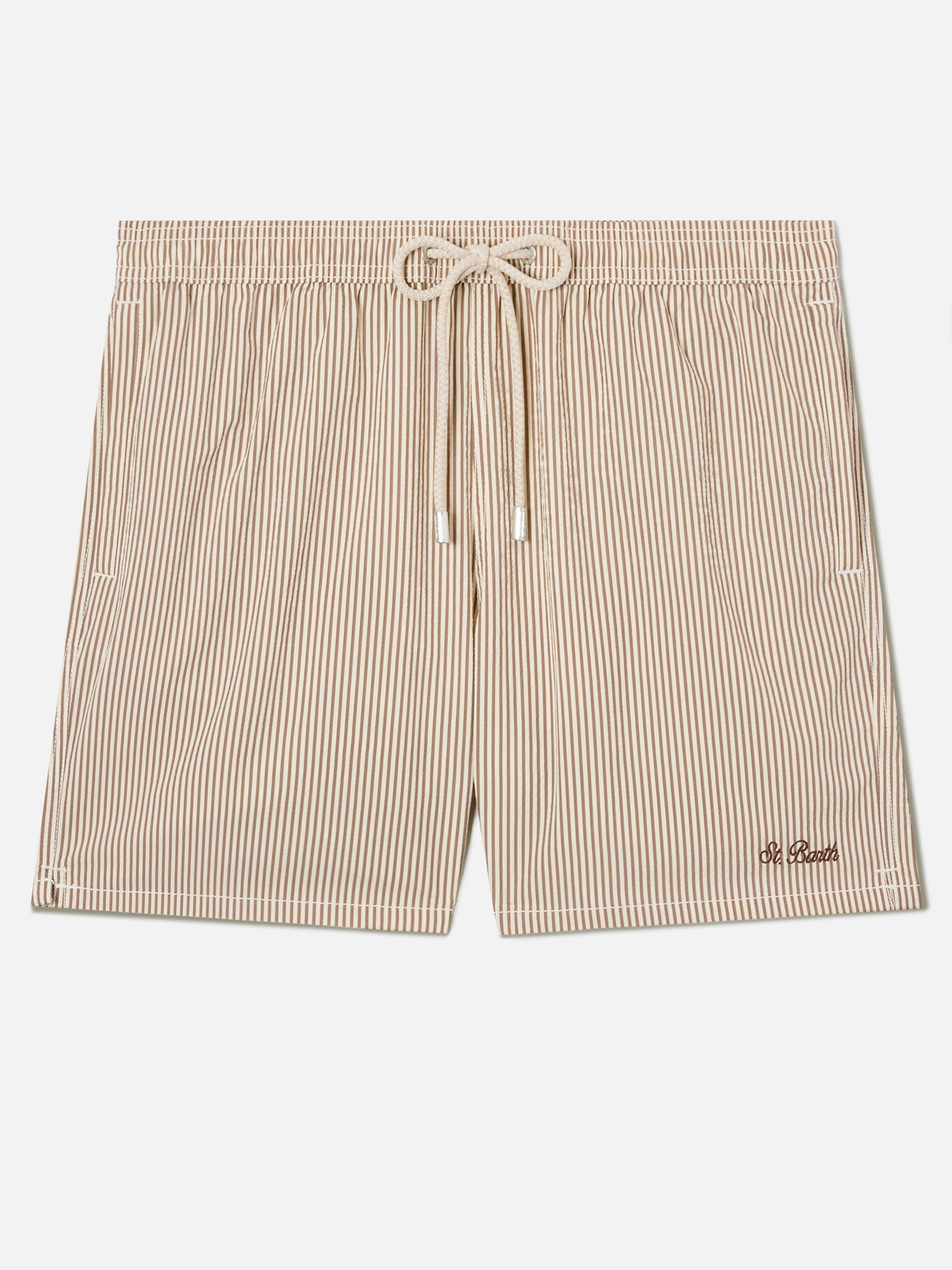 mc2-saint-barth-costume-patmos-uomo-seersucker-rigato-marrone-e-bianco image 1