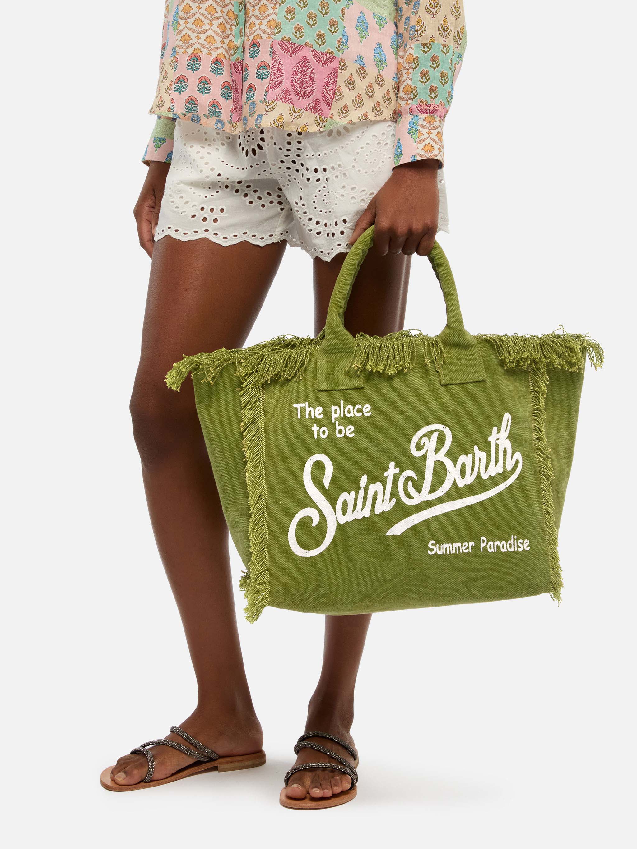 mc2-saint-barth-borsa-a-spalla-vanity-in-canvas-di-cotone-verde-militare image 2