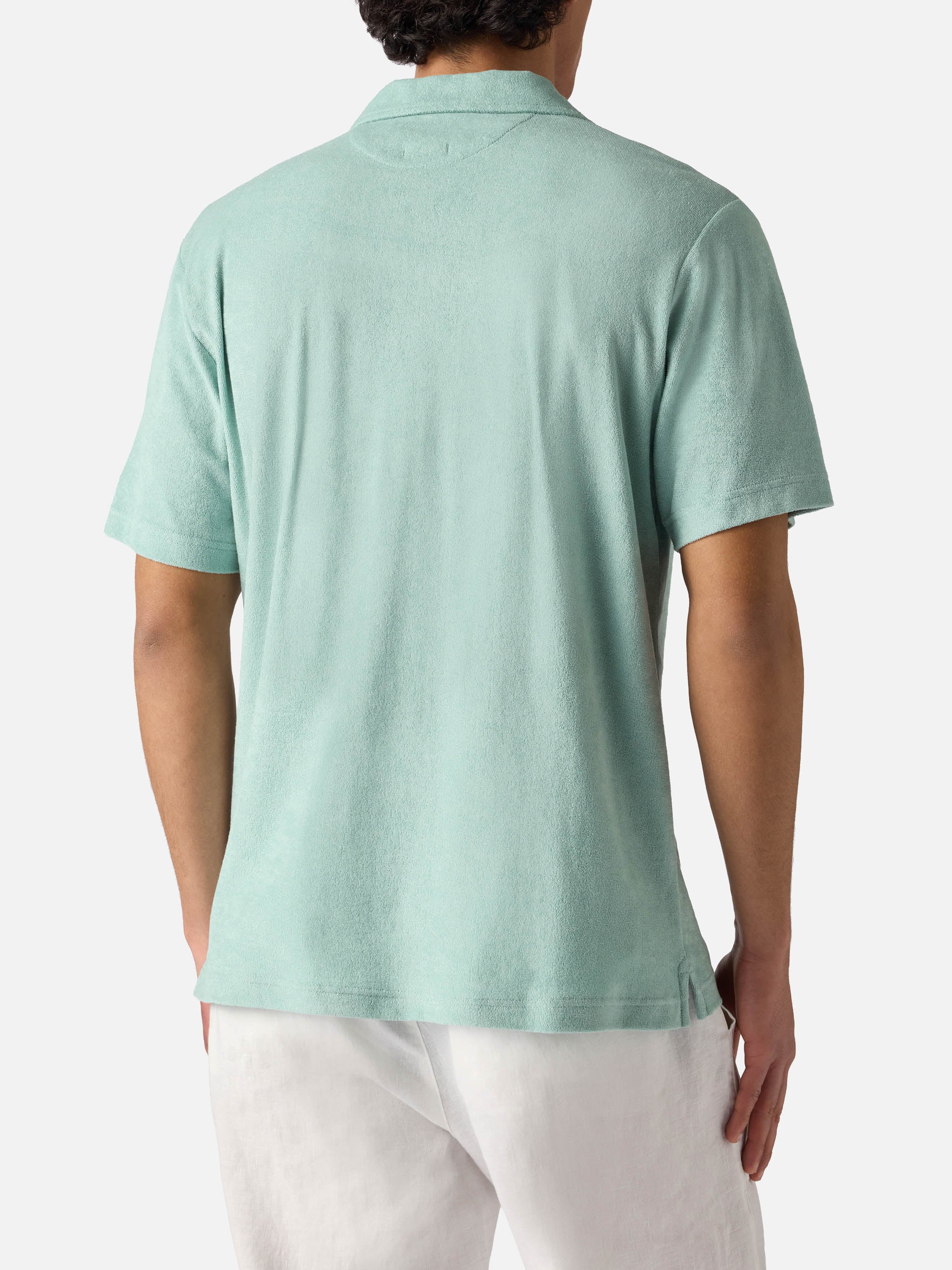 mc2-saint-barth-polo-jeremy-in-cotone-effetto-spugna-verde-salvia-uomo image 3