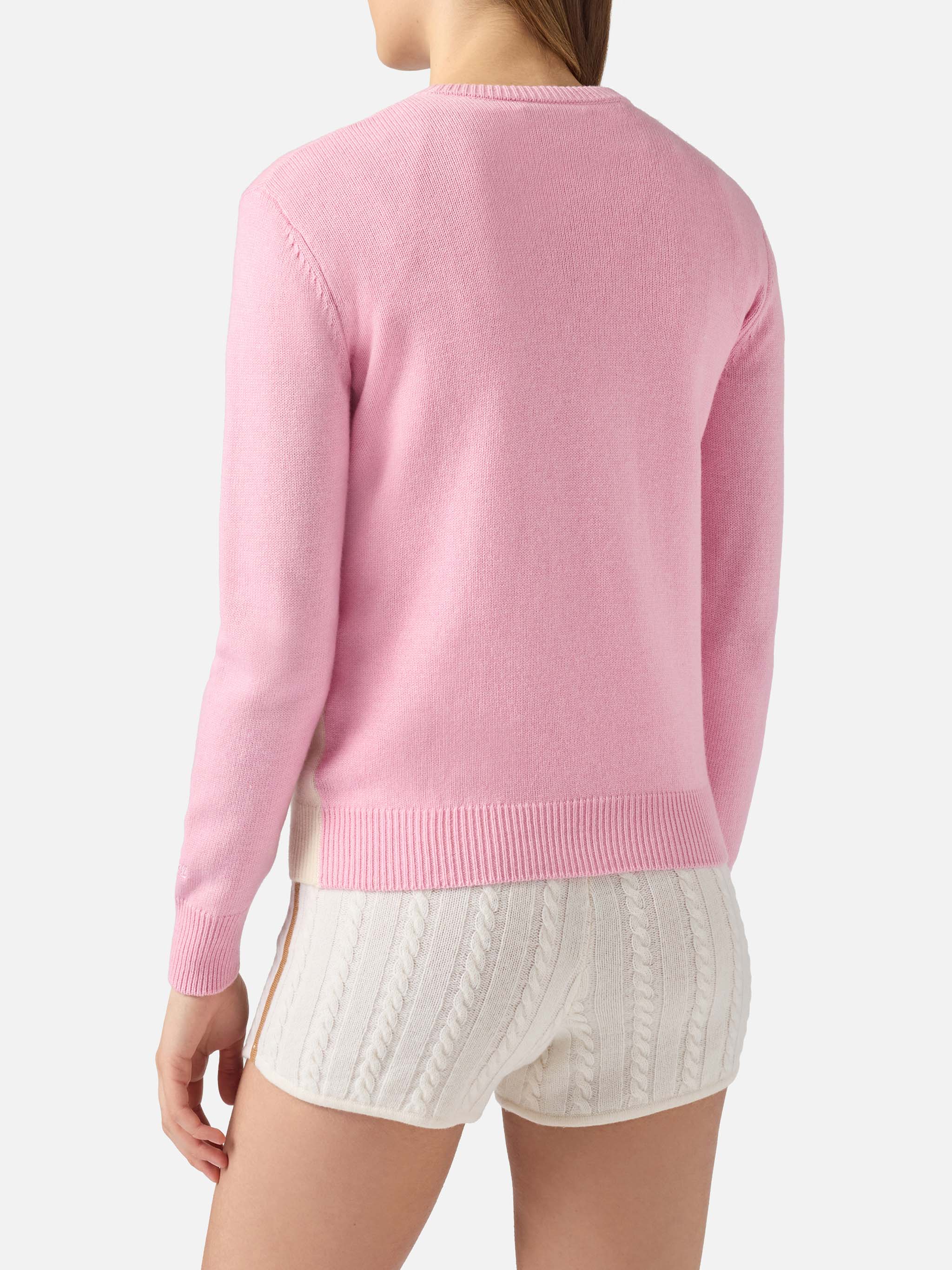 mc2-saint-barth-new-queen-st-moritz-special-edition-maglione-donna-rosa-in-misto image 3