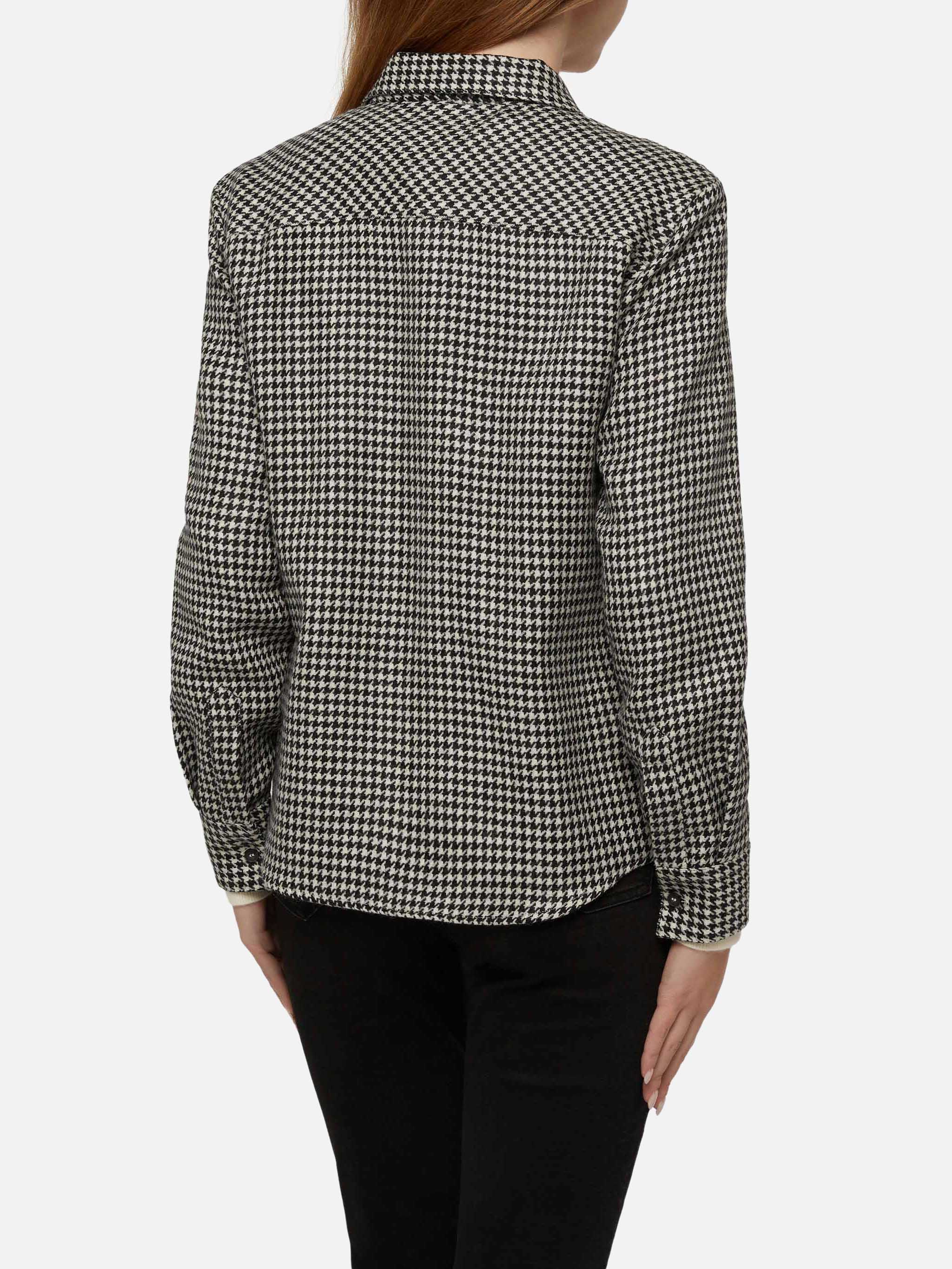 mc2-saint-barth-camicia-in-lana-deer-con-stampa-pied-de-poule-da-donna image 3