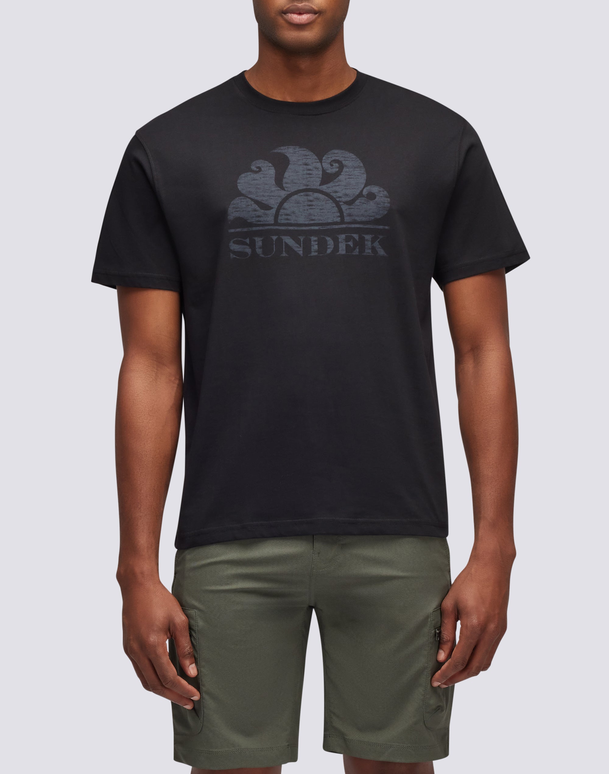 sundek-t-shirt-uomo-maniche-corte-cotone-maxi-logo-tono-su-tono image 1