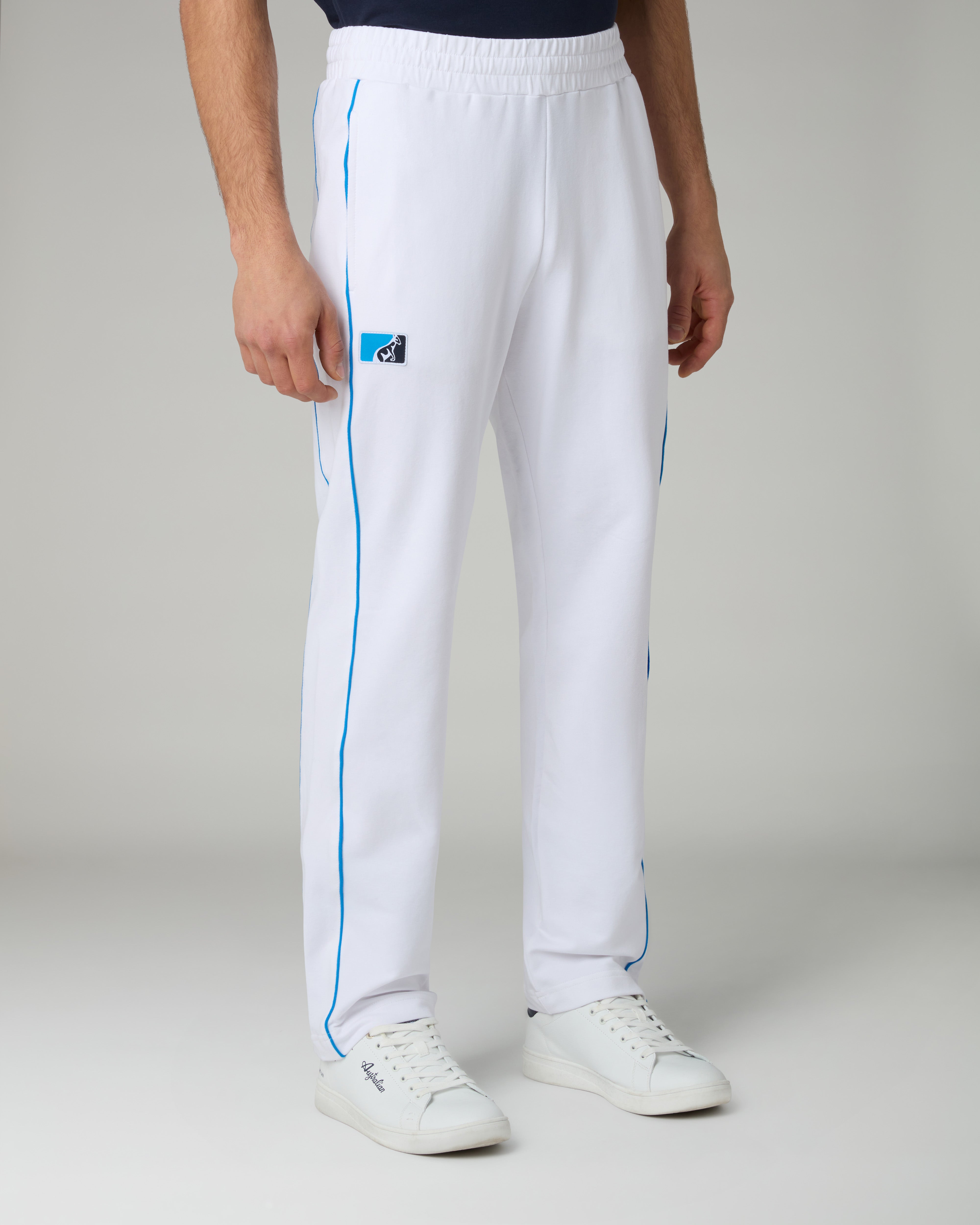 australian-league-track-pant-pantalone-tuta-bianco-felpa-elasticizzata image 1