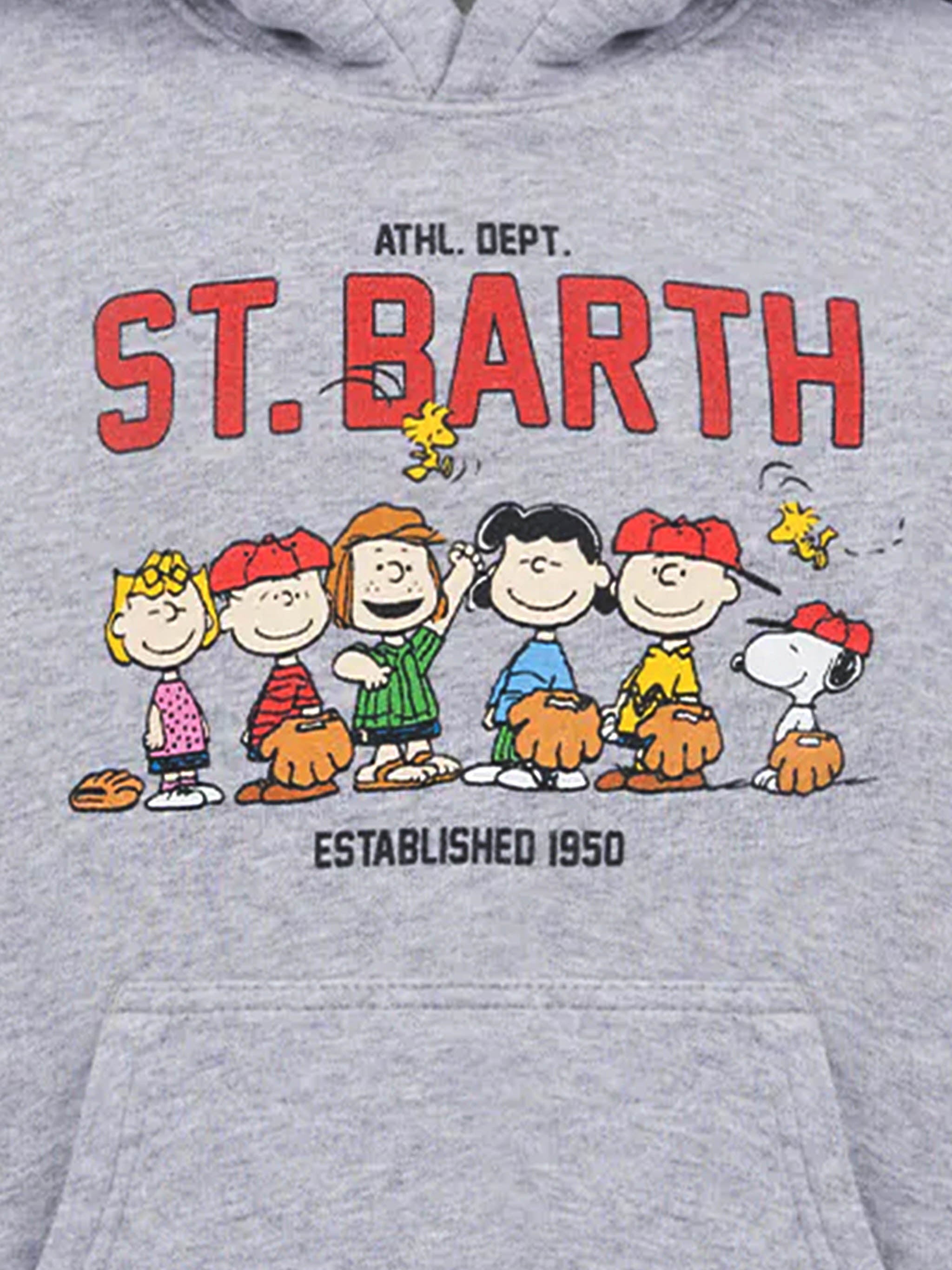 mc2-saint-barth-oliver-felpa-bambino-grigia-peanuts-snoopy-special-edition image 2