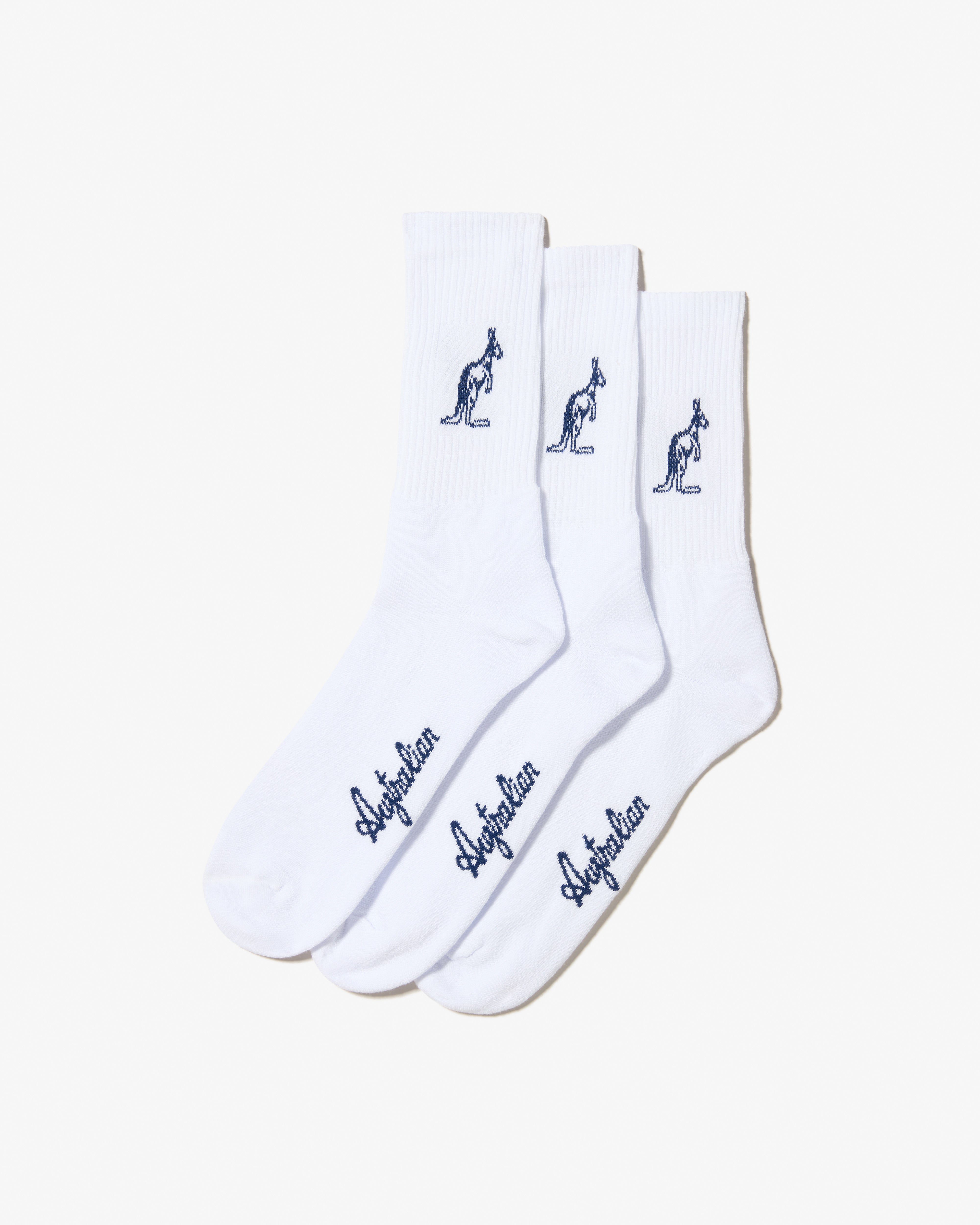 australian-3-pack-socks-calze-cotone-bianco-tennis-x3 image 1