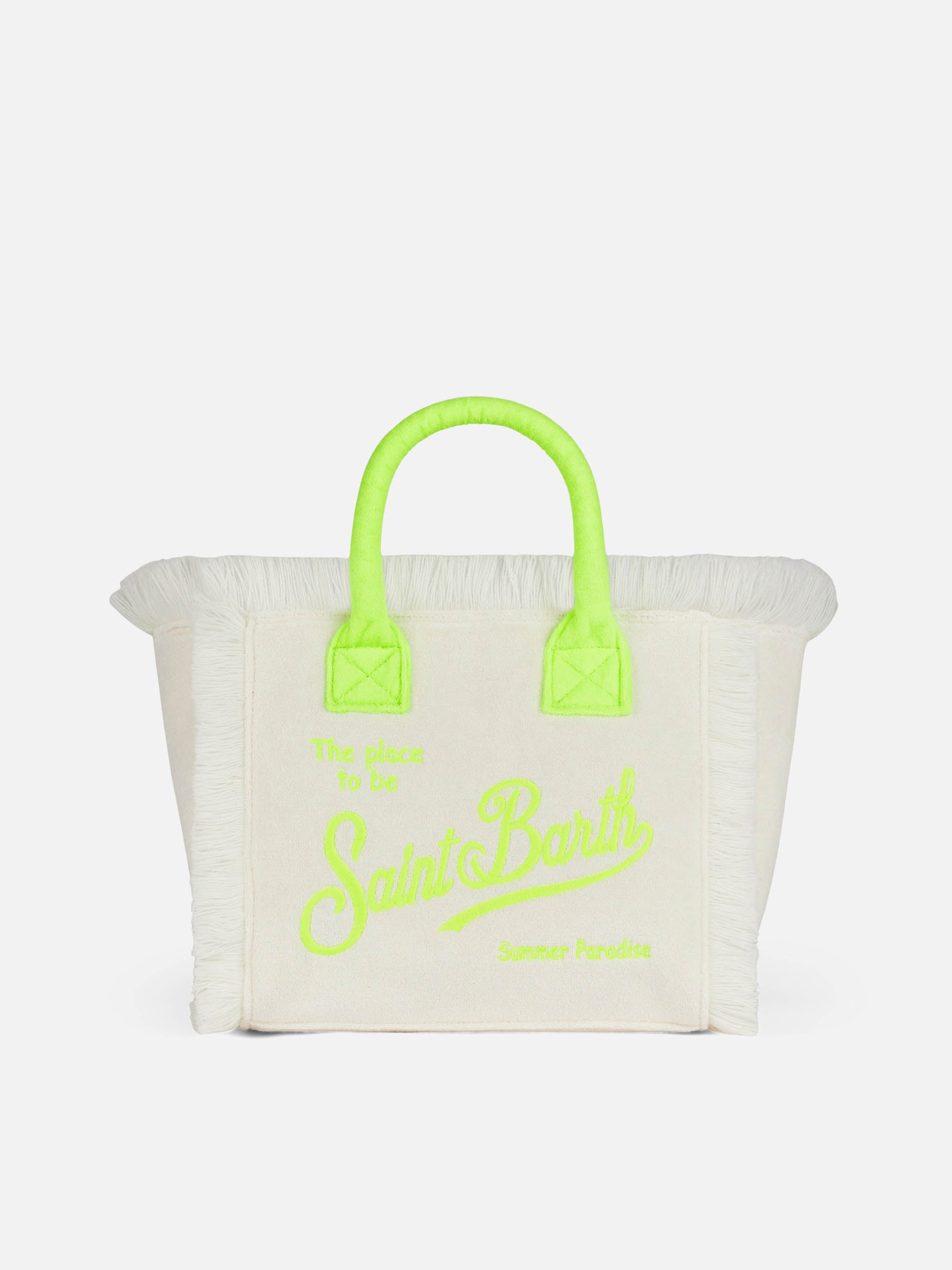 mc2-saint-barth-colette-borsa-a-mano-bianca-in-spugna-30x22x15-cm image 1