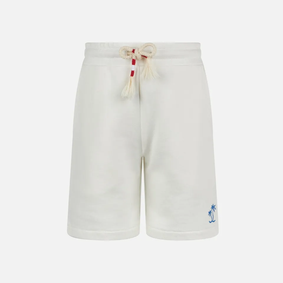 mc2-saint-barth-bermuda-da-bambino-in-cotone-bianco-con-coulisse image 1