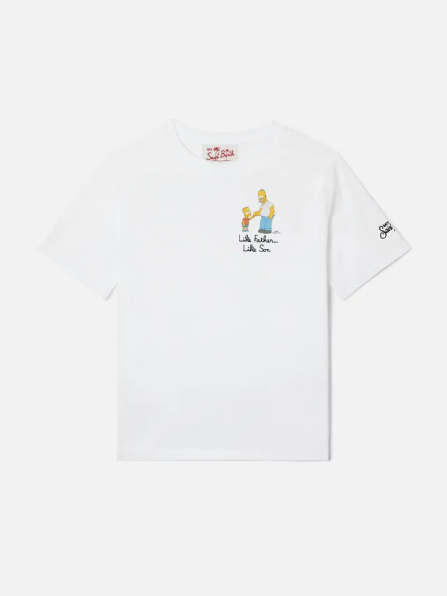 mc2-saint-barth-portofino-jr-t-shirt-bambino-cotone-bianca-like-father-like-son- image 1