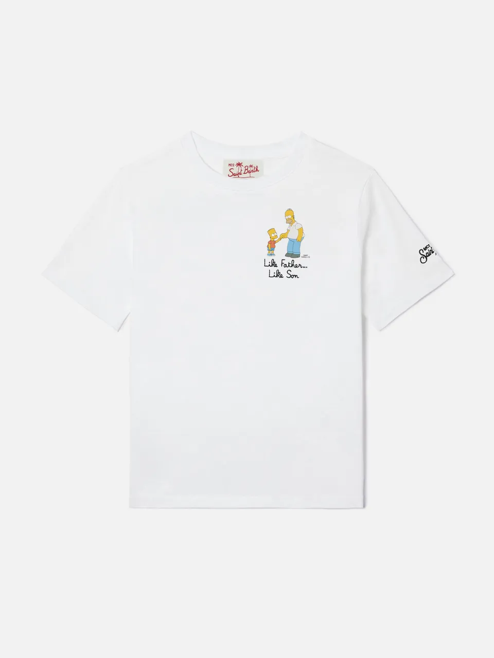 mc2-saint-barth-portofino-jr-t-shirt-bambino-cotone-bianca-like-father-like-son- image 1