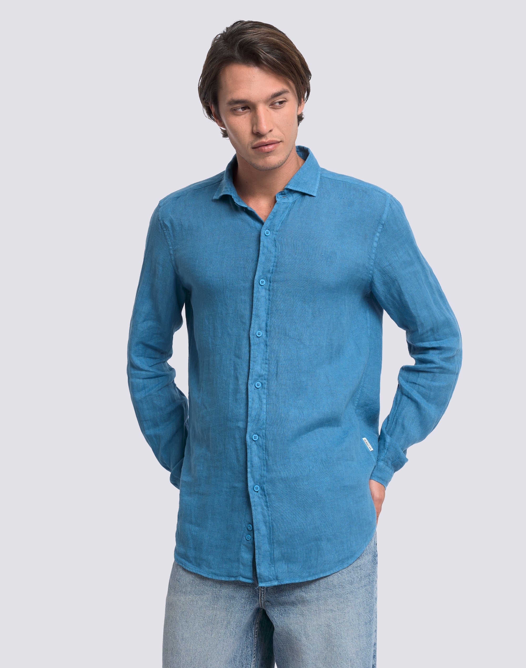 sundek-camicia-uomo-in-lino-tinto-capo-vestibilit-regular-2 image 4