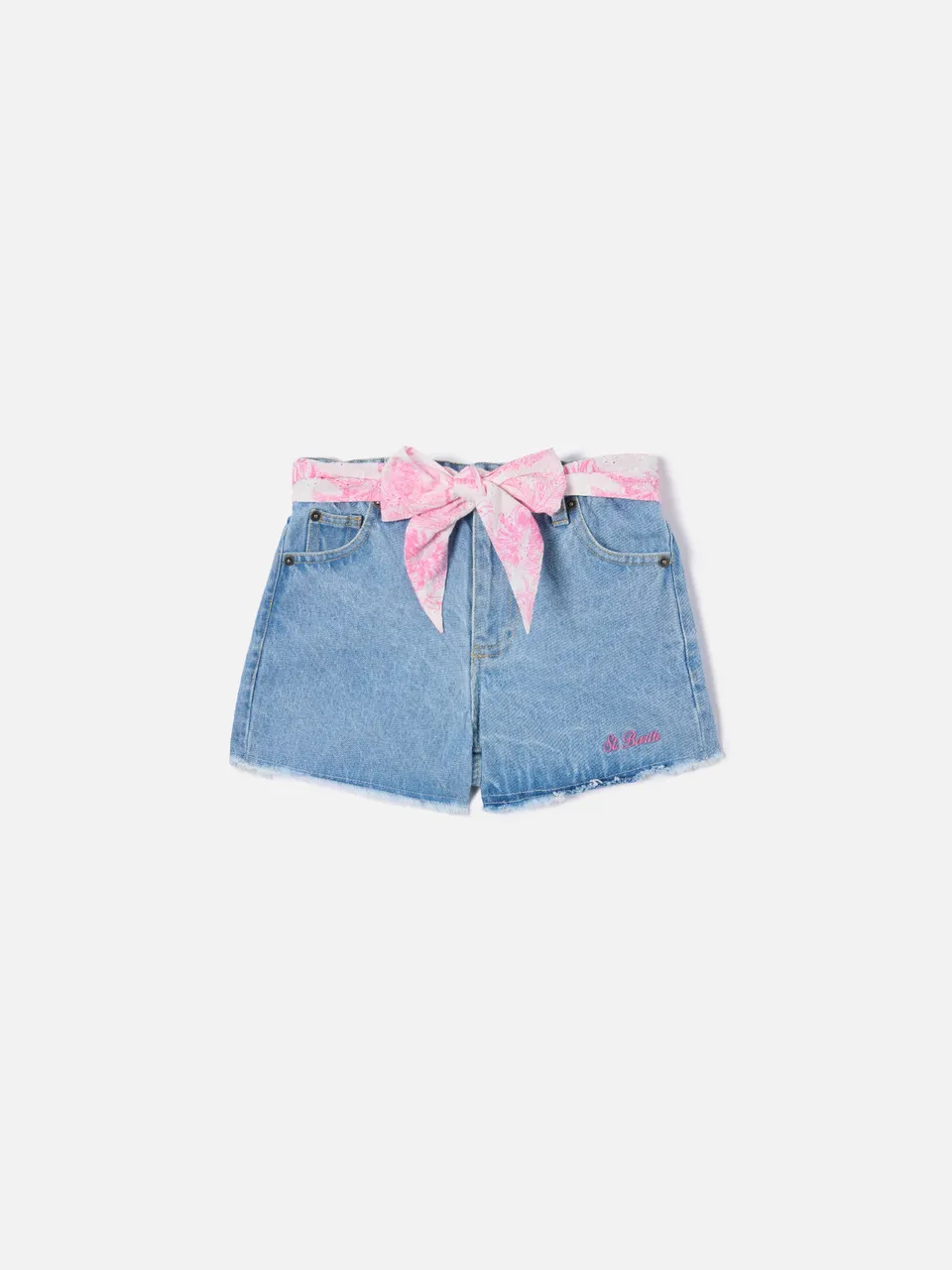 mc2-saint-barth-kiko-jr-short-bambina-denim-sangallo-cotone-blu-chiaro image 1