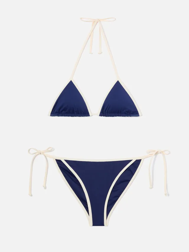 mc2-saint-barth-leah-virgo-string-bikini-a-triangolo-blu-con-profili-a-contrasto image 1