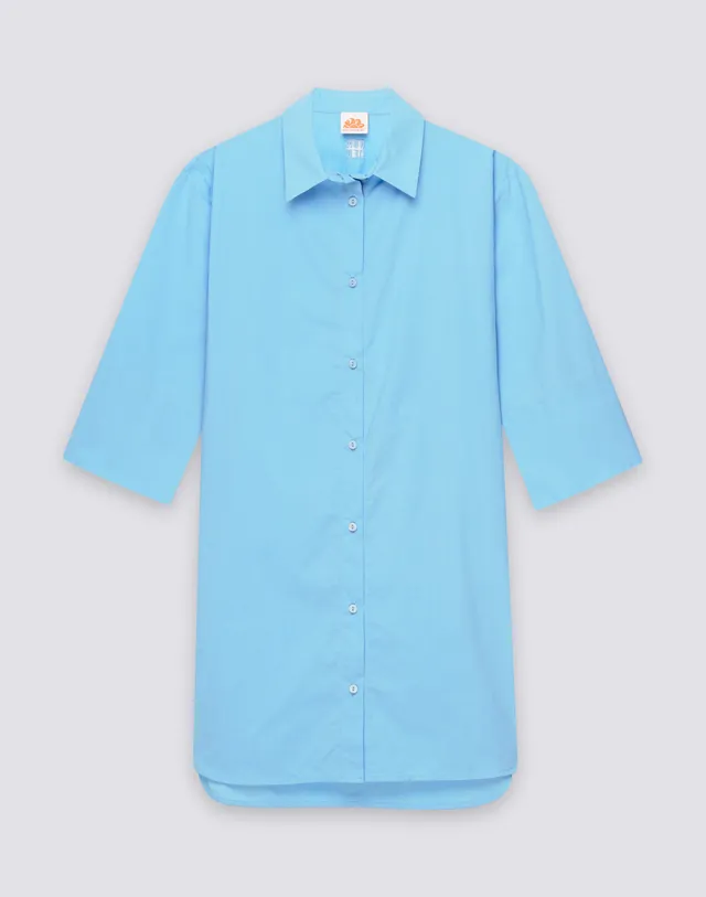 sundek-camicione-corto-donna-in-popeline-di-cotone-oversize image 1
