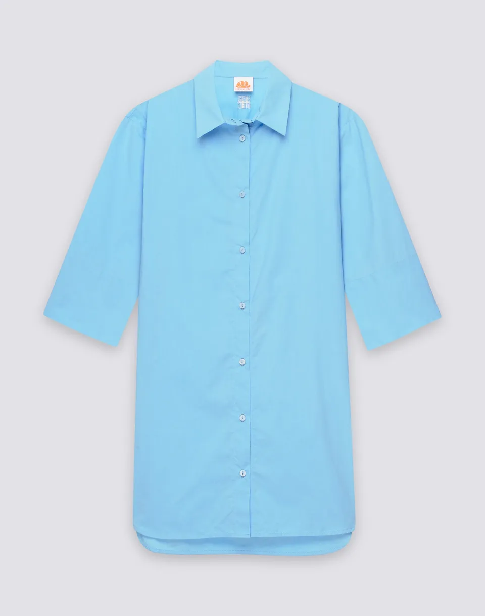 sundek-camicione-corto-donna-in-popeline-di-cotone-oversize image 1