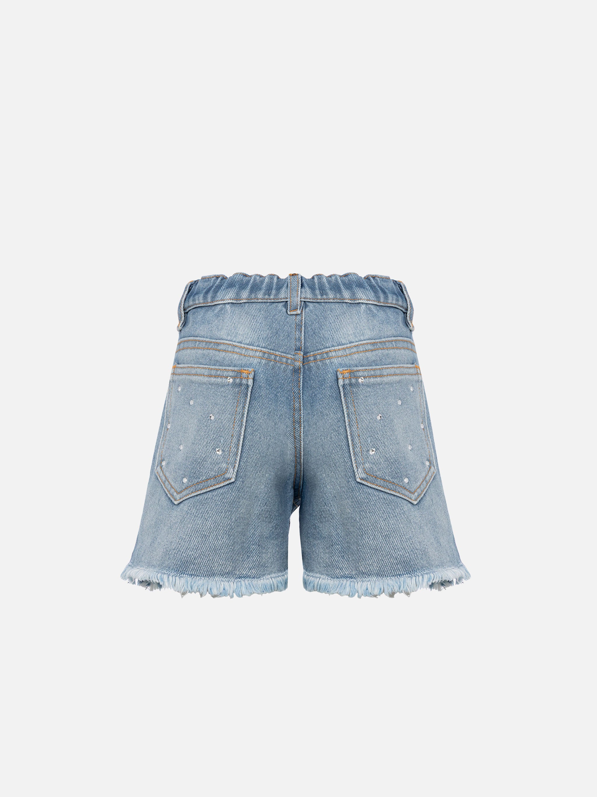 mc2-saint-barth-kiko-jr-shorts-denim-bianco-bimba-con-strass image 2