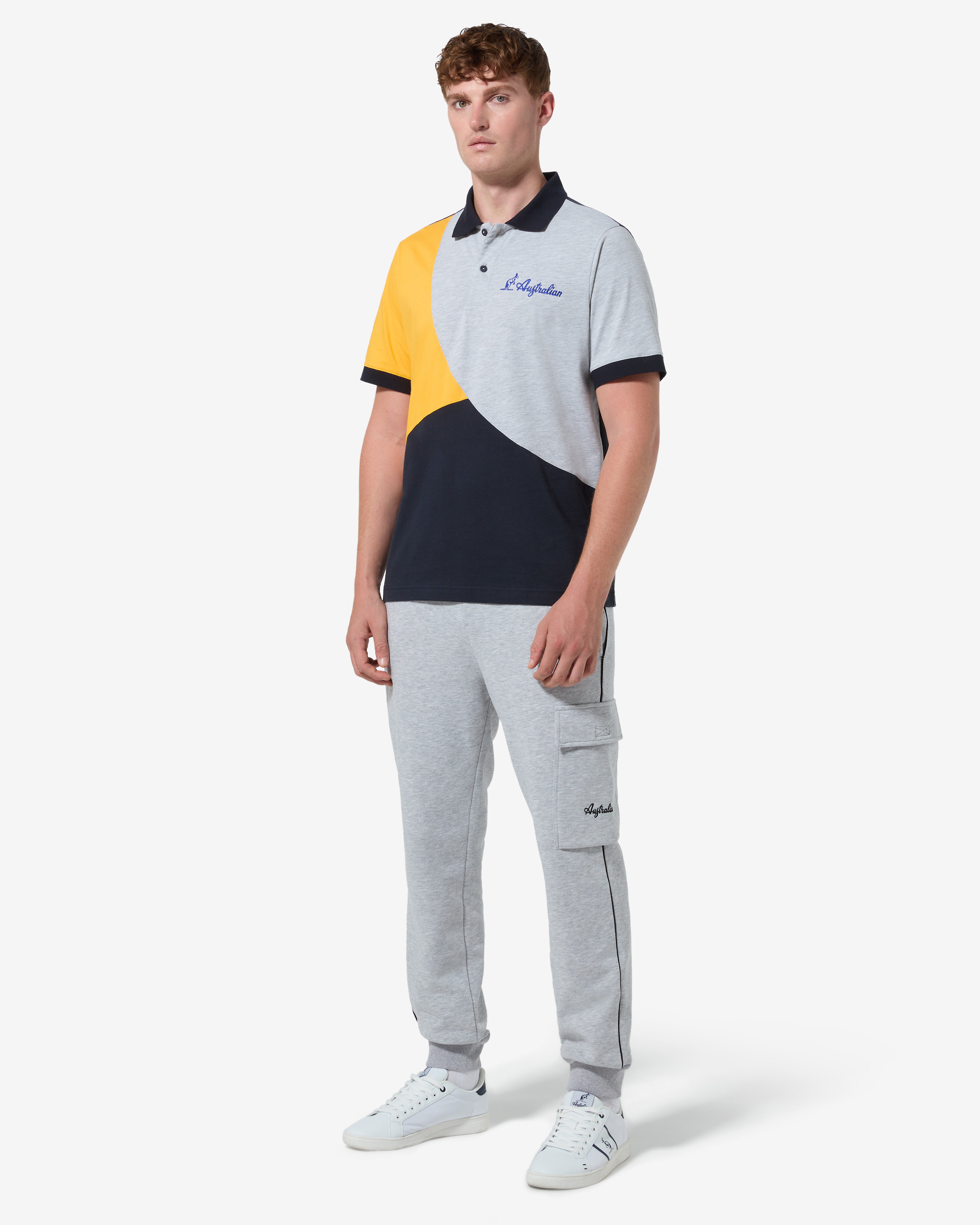 australian-pocket-track-pant-pantalone-felpa-uomo-grigio-melange image 2