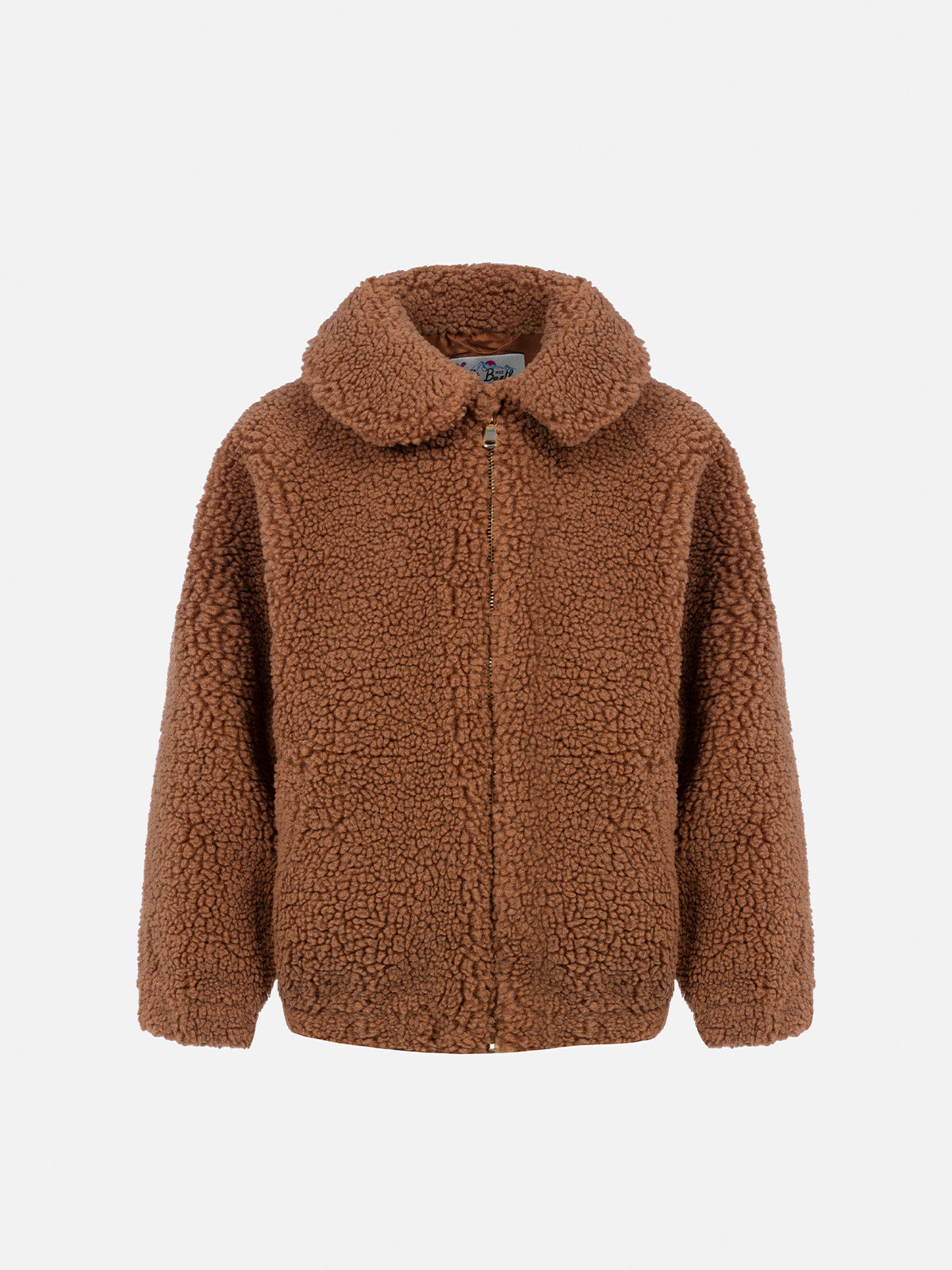 mc2-saint-barth-giacca-abel-bambina-bomber-sherpa-beige image 2