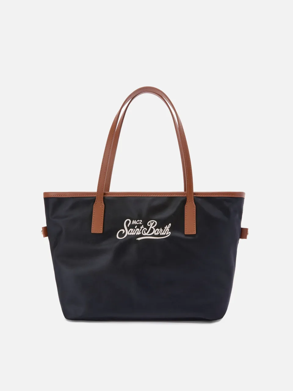 mc2-saint-barth-city-medium-borsa-nylon-nera-con-logo image 1