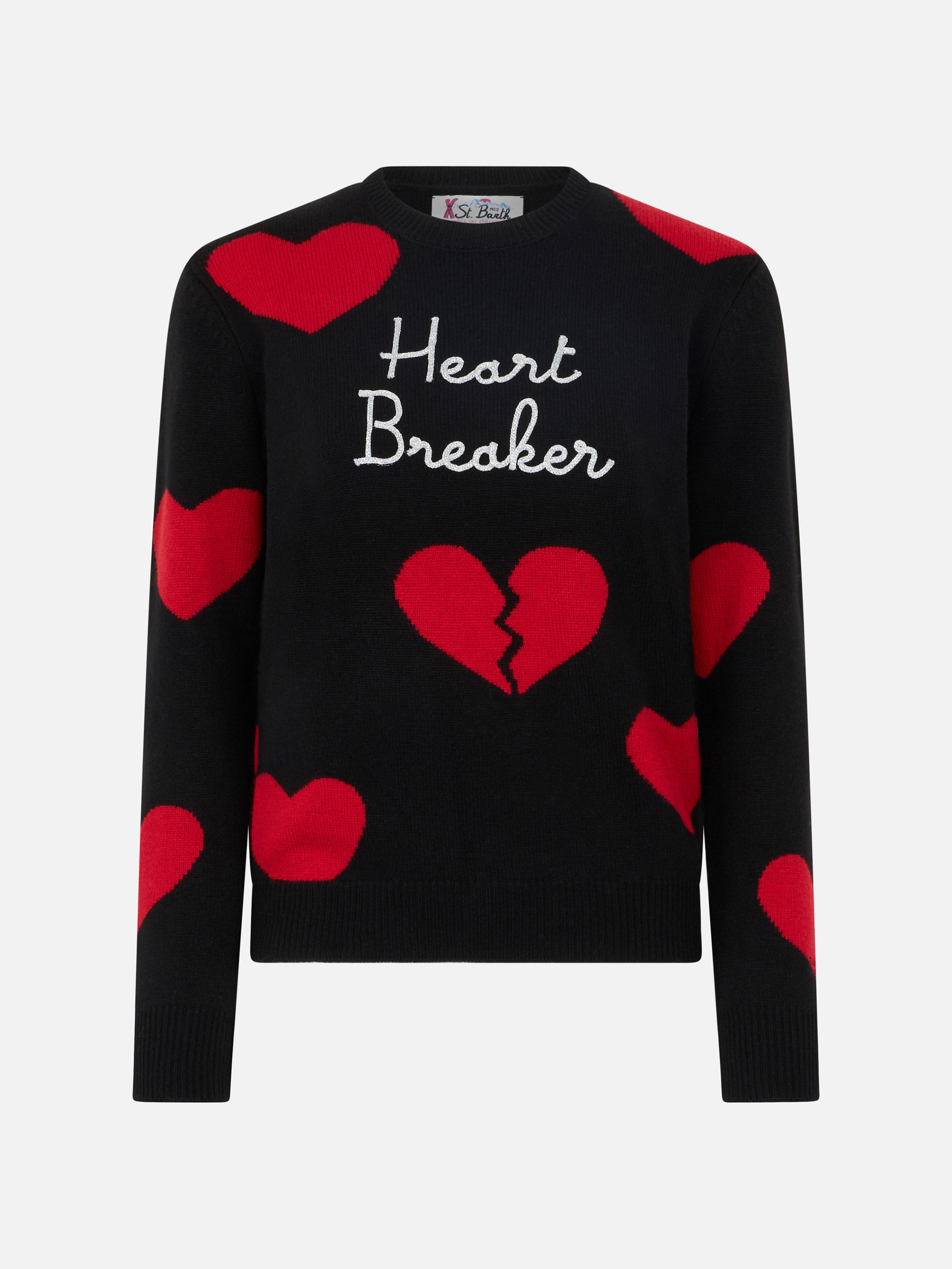 mc2-saint-barth-maglione-new-queen-nero-con-ricamo-heart-breaker-e-jacquard-cuor image 4