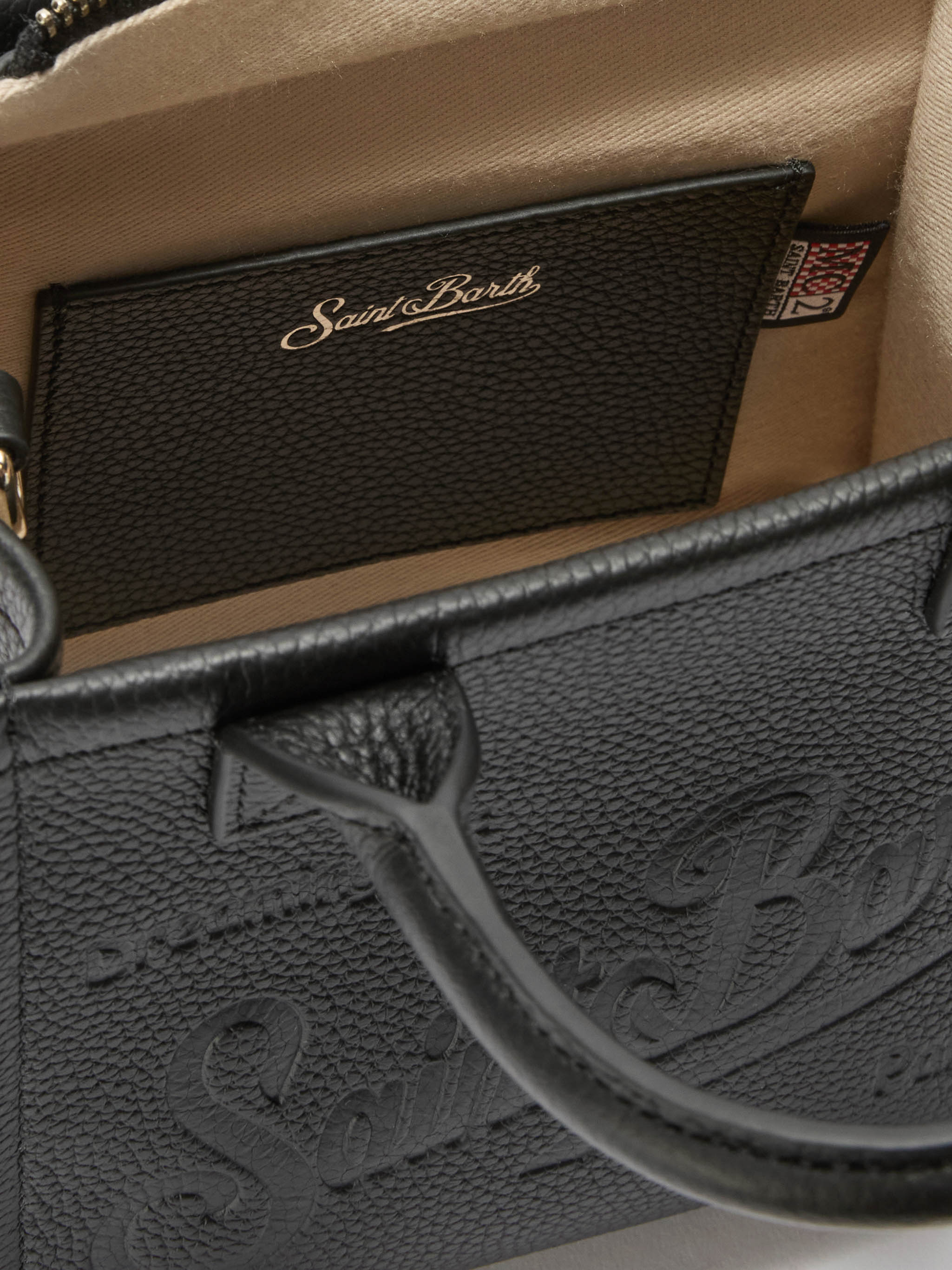 mc2-saint-barth-borsa-vanity-bag-mini-in-pelle-martellata-nera image 5