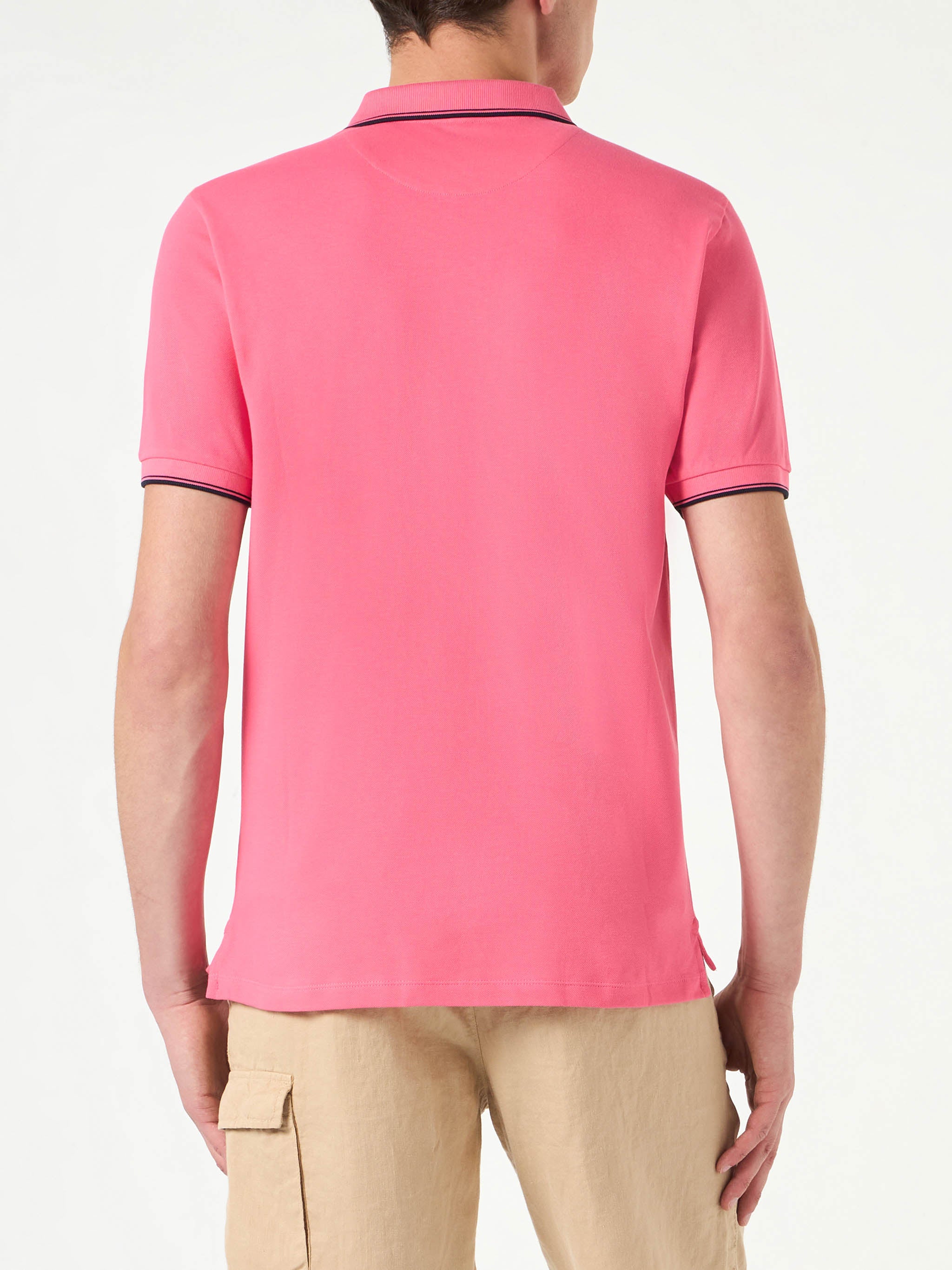 mc2-saint-barth-beverly-hills-polo-uomo-piquet-fucsia-fluo-tinta-unita image 3