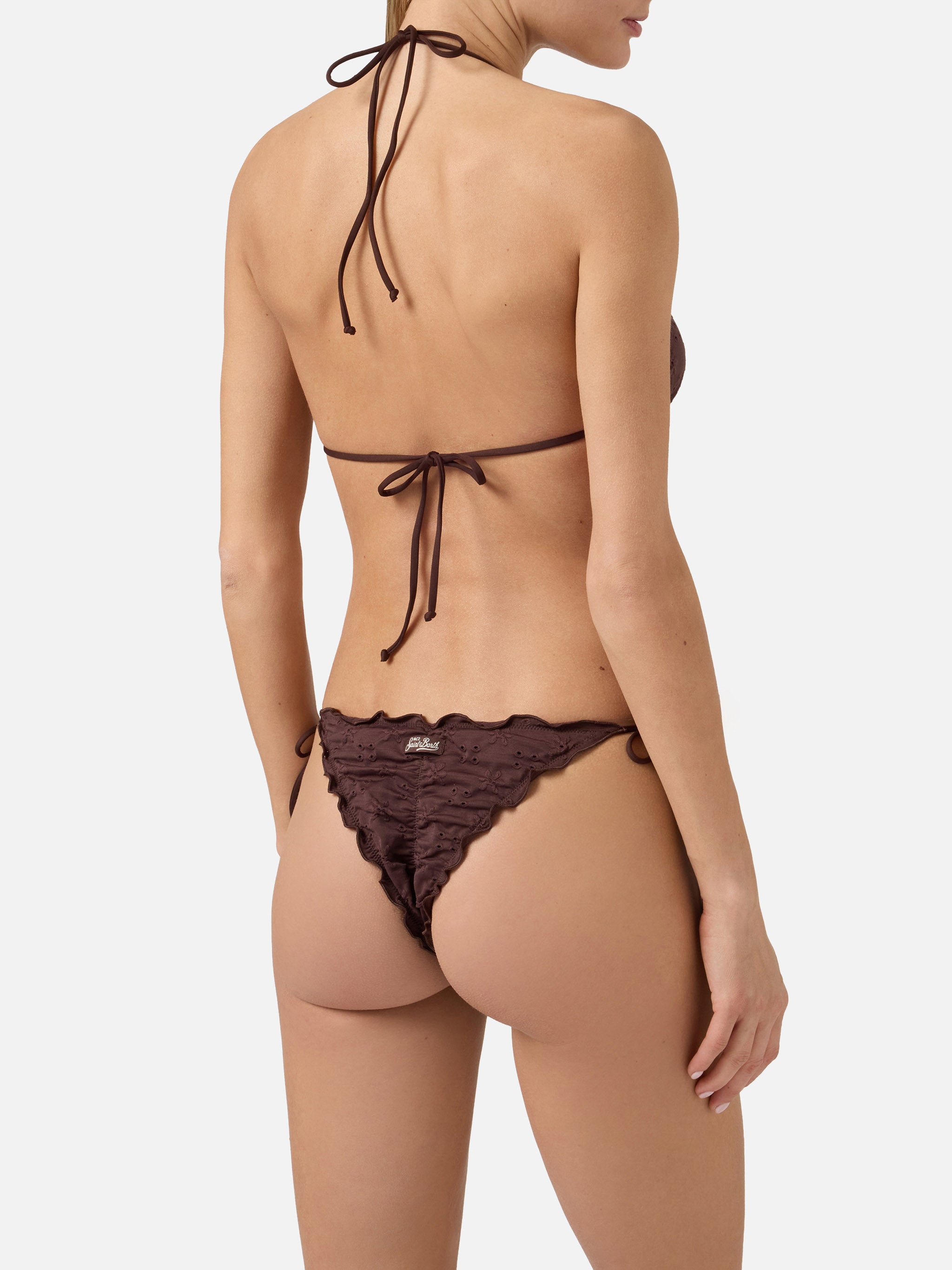 bikini-donna-mc2-saint-barth-sagittarius-miami-in-tessuto-sangallo-marrone-con-r image 4