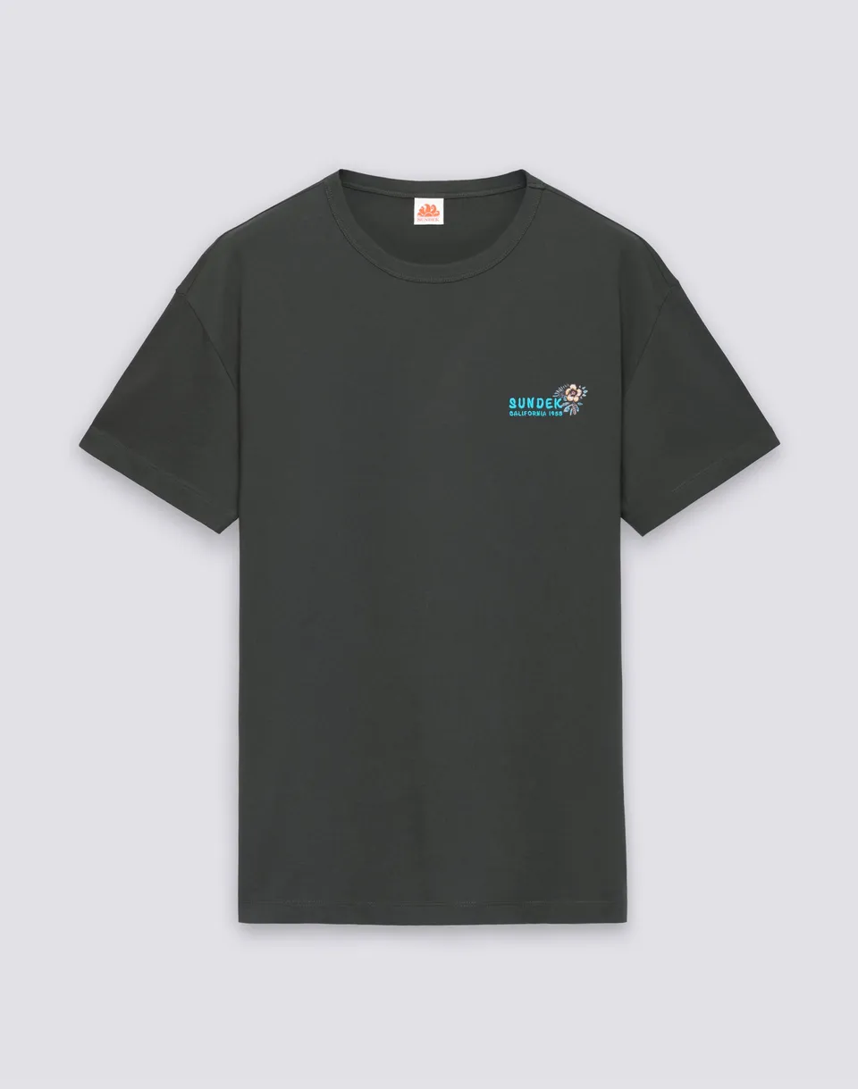 sundek-california-1958-t-shirt-uomo-girocollo-in-cotone-con-stampa-e-ricamo image 1