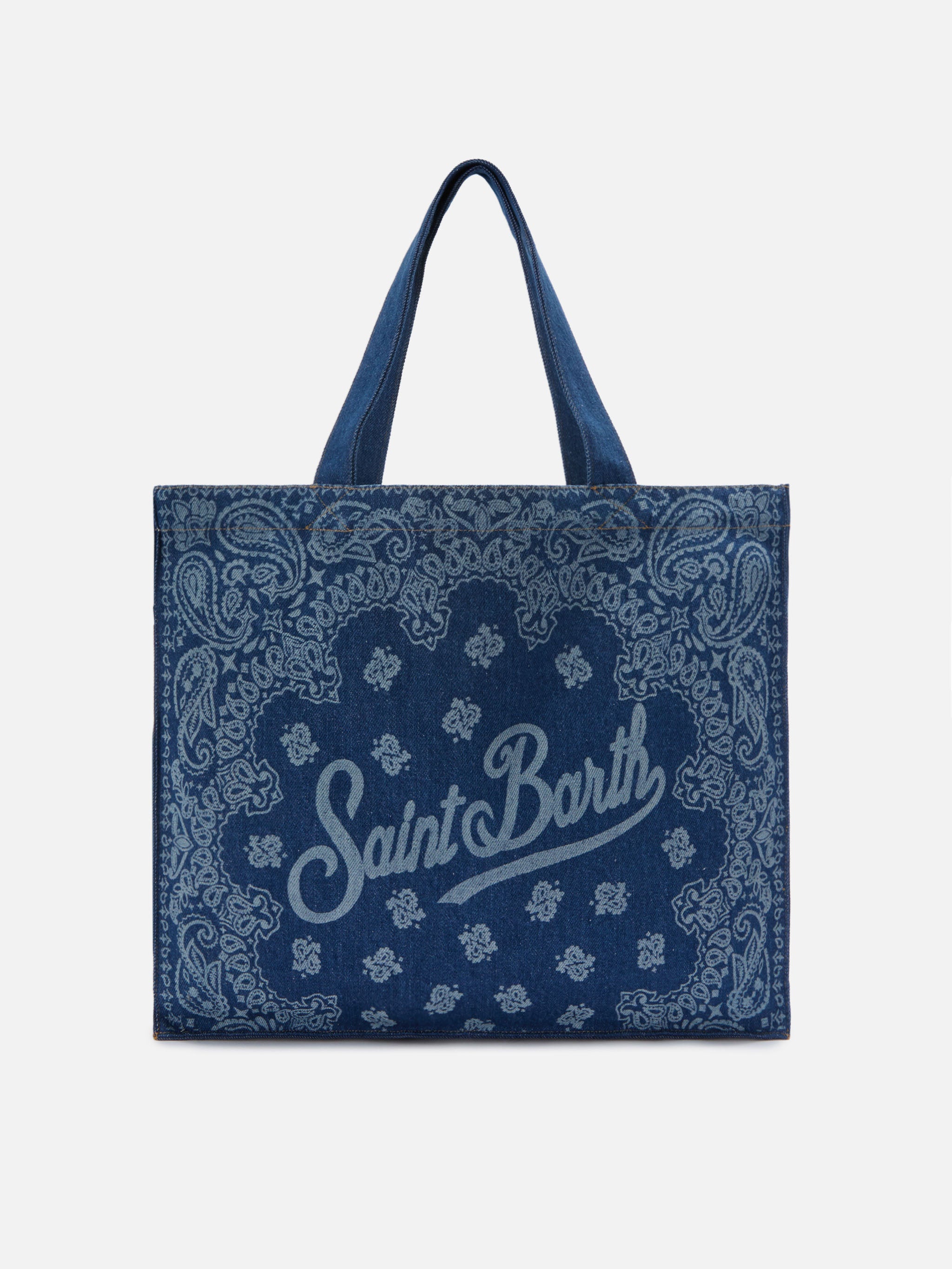 mc2-saint-barth-borsa-essential-denim-bandana-blu-44x34x10-cm image 1