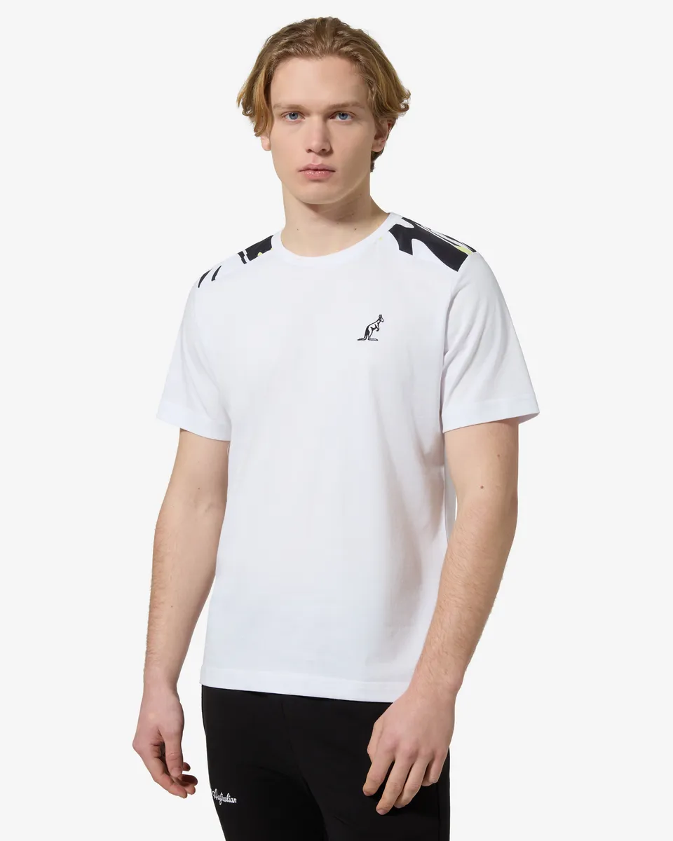 australian-vinyl-t-shirt-bianca-maglia-cotone-logo-ricamato image 1