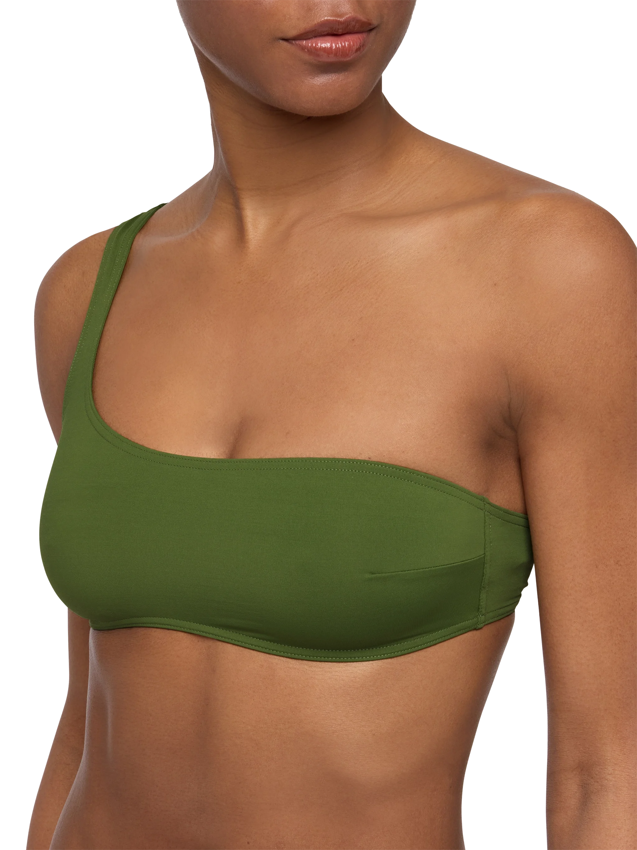 mc2-saint-barth-top-bikini-celestine-bralette-monospalla-verde-militare image 3