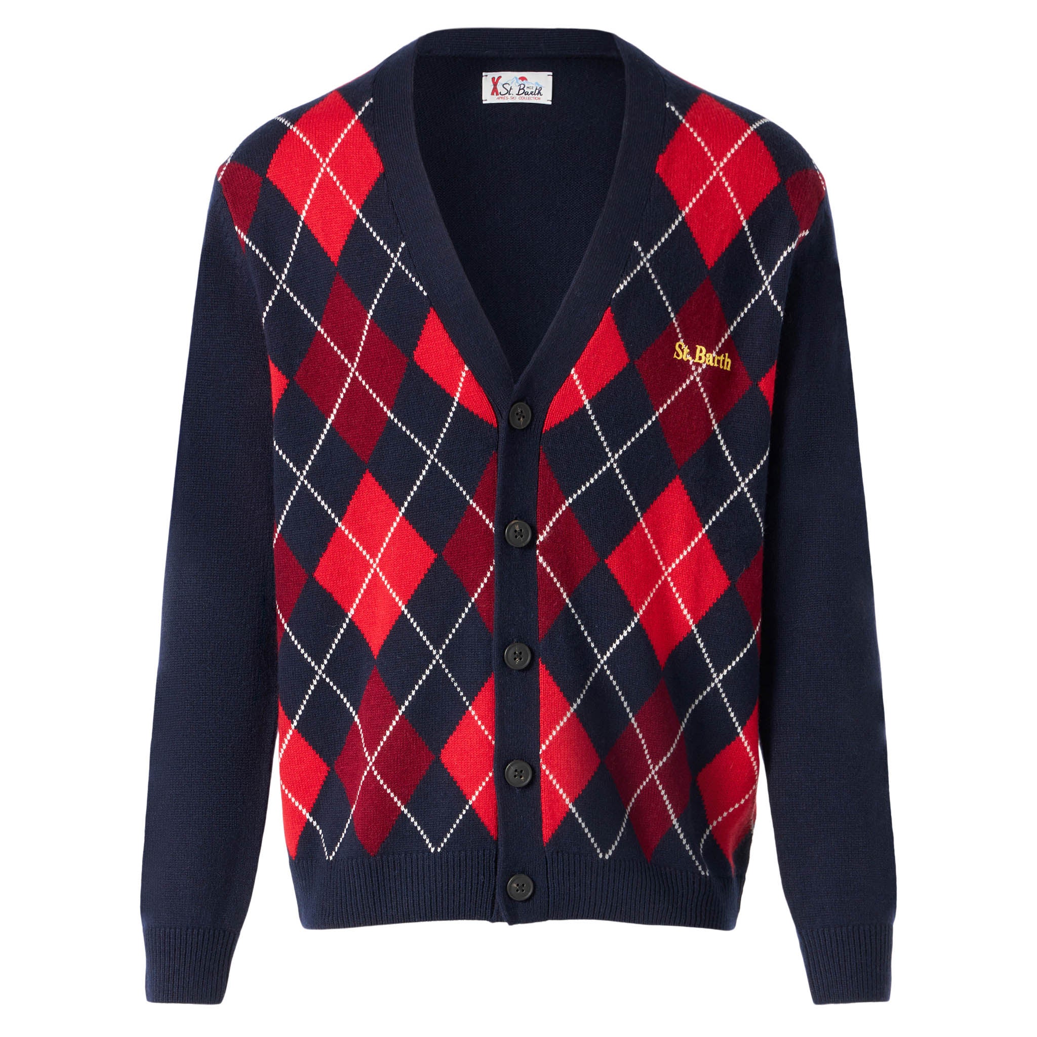 mc2-saint-barth-jonan-cardigan-uomo-jacquard-argyle-blu-navy-cashmere image 4
