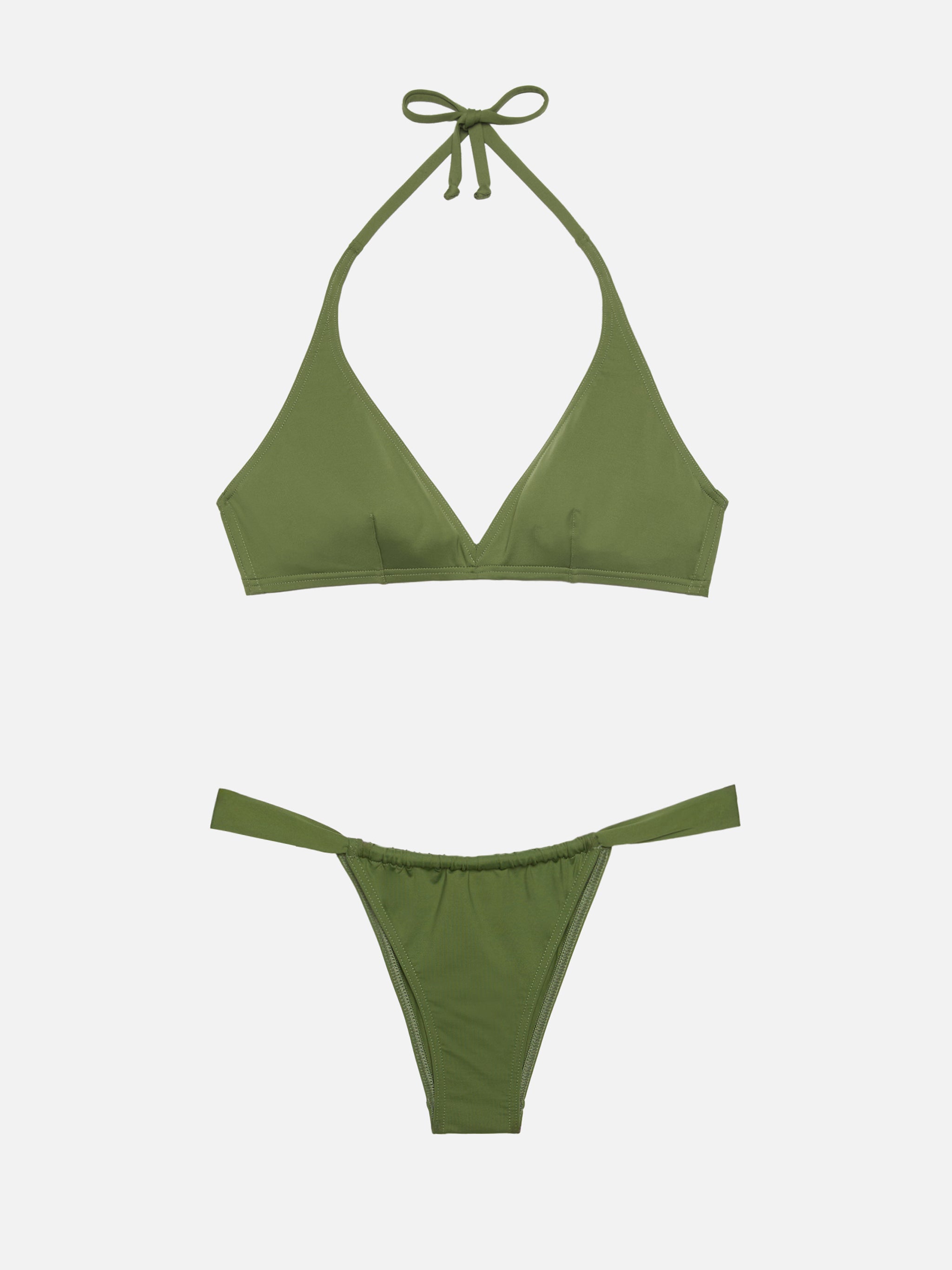 mc2-saint-barth-gaia-noelle-bikini-triangolo-fisso-verde-militare image 1